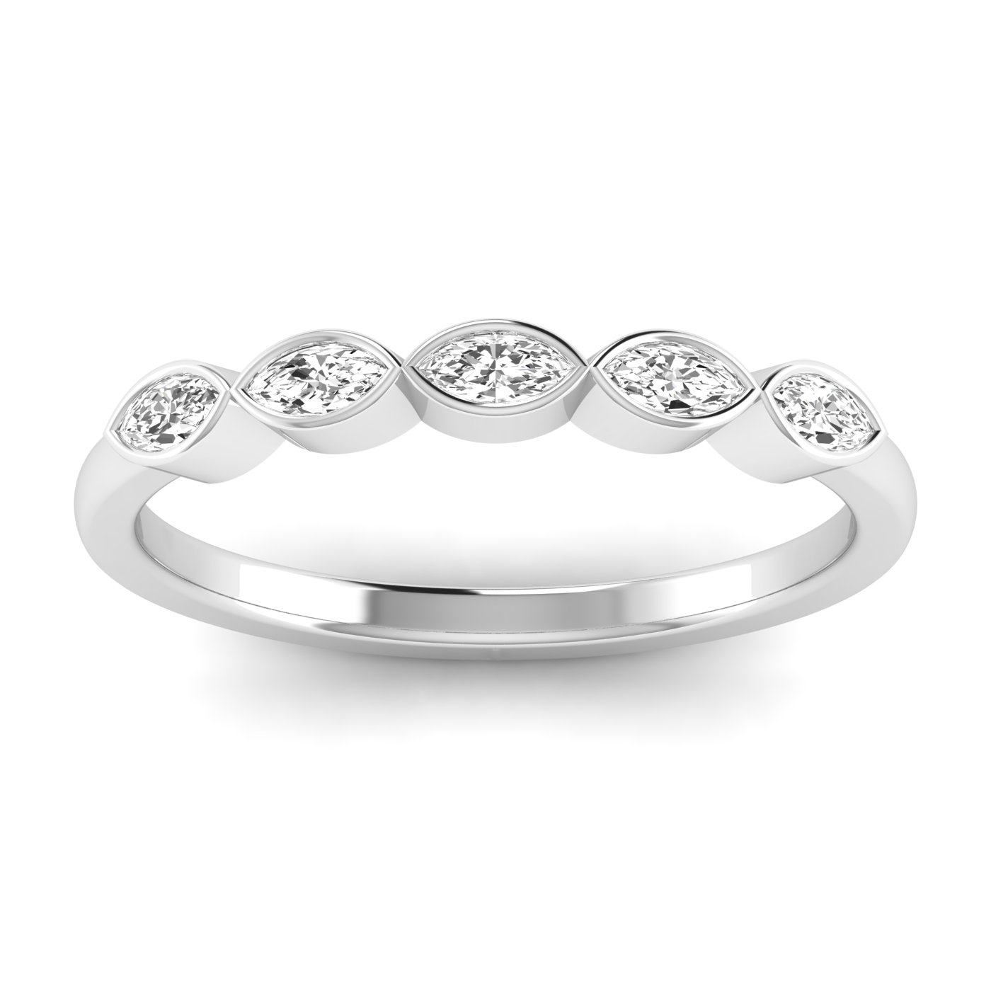 LGD 5-Stone Bezel Set Marquise Band