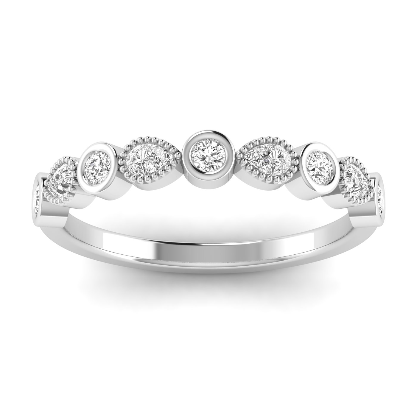 ROUND PEAR HALF BAND STACK
