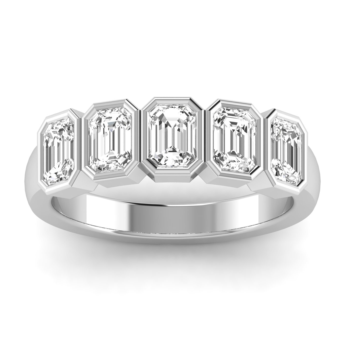 5 STONE EMERALD RING