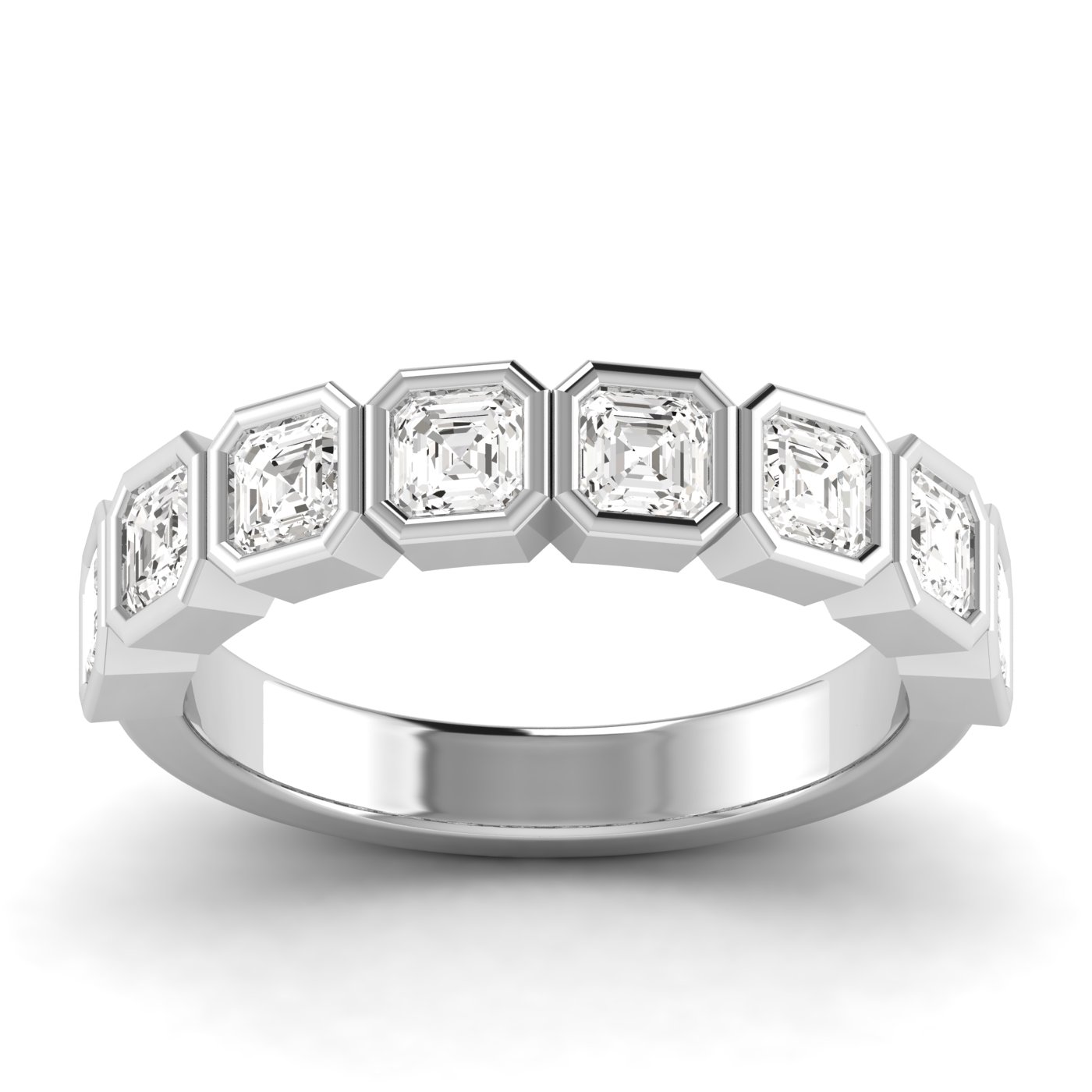 ASSCHER HALF ETERNITY RING