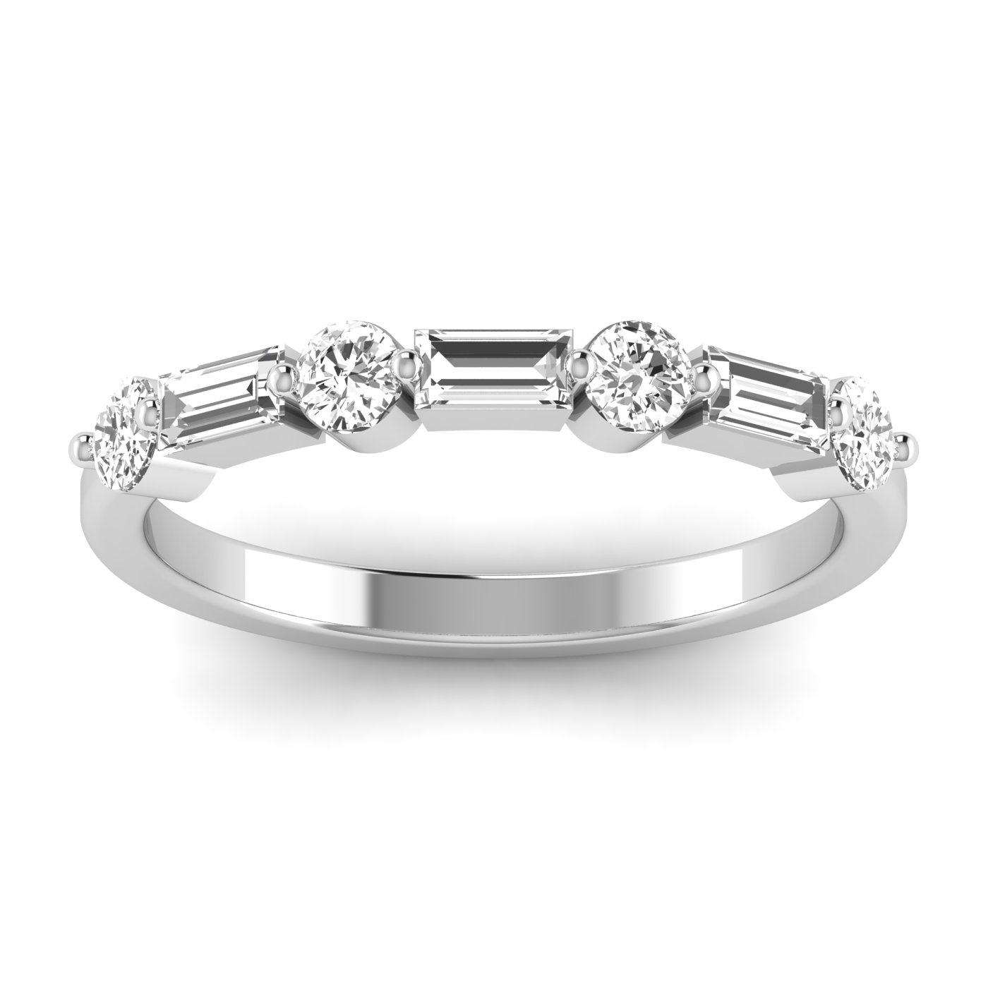 ROUND BAGUETTE STACK HALF BAND
