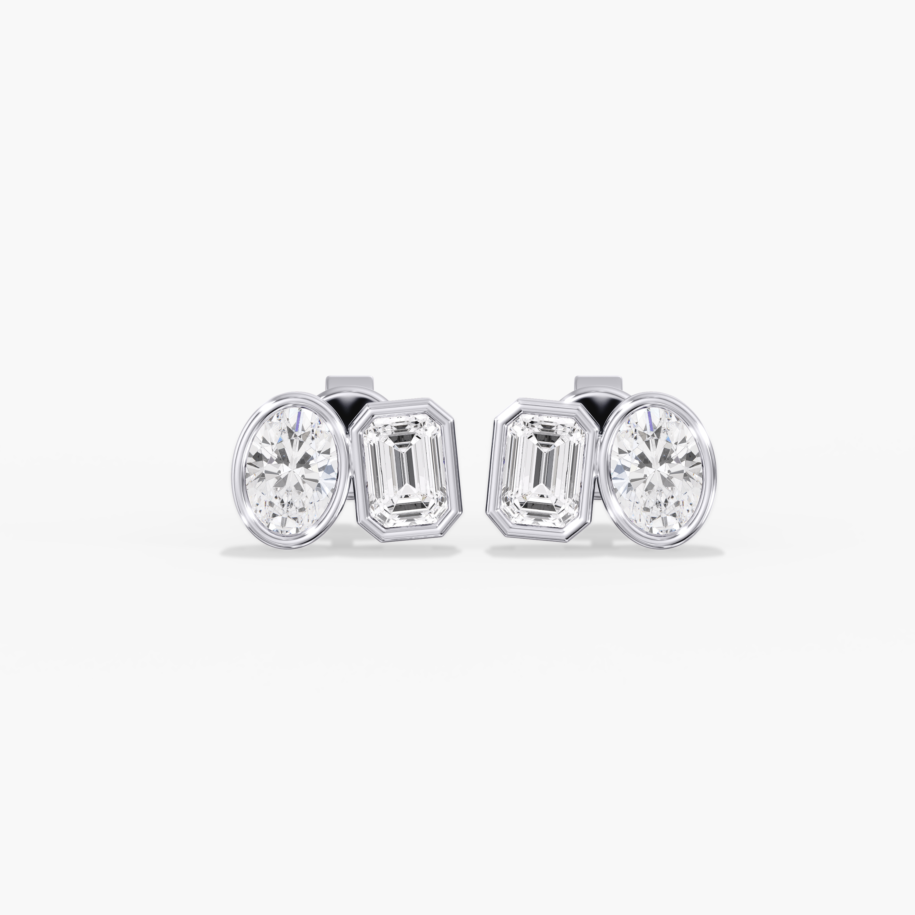 Lab Diamond Multi-Shape Toi Moi Studs 2 Ctw.