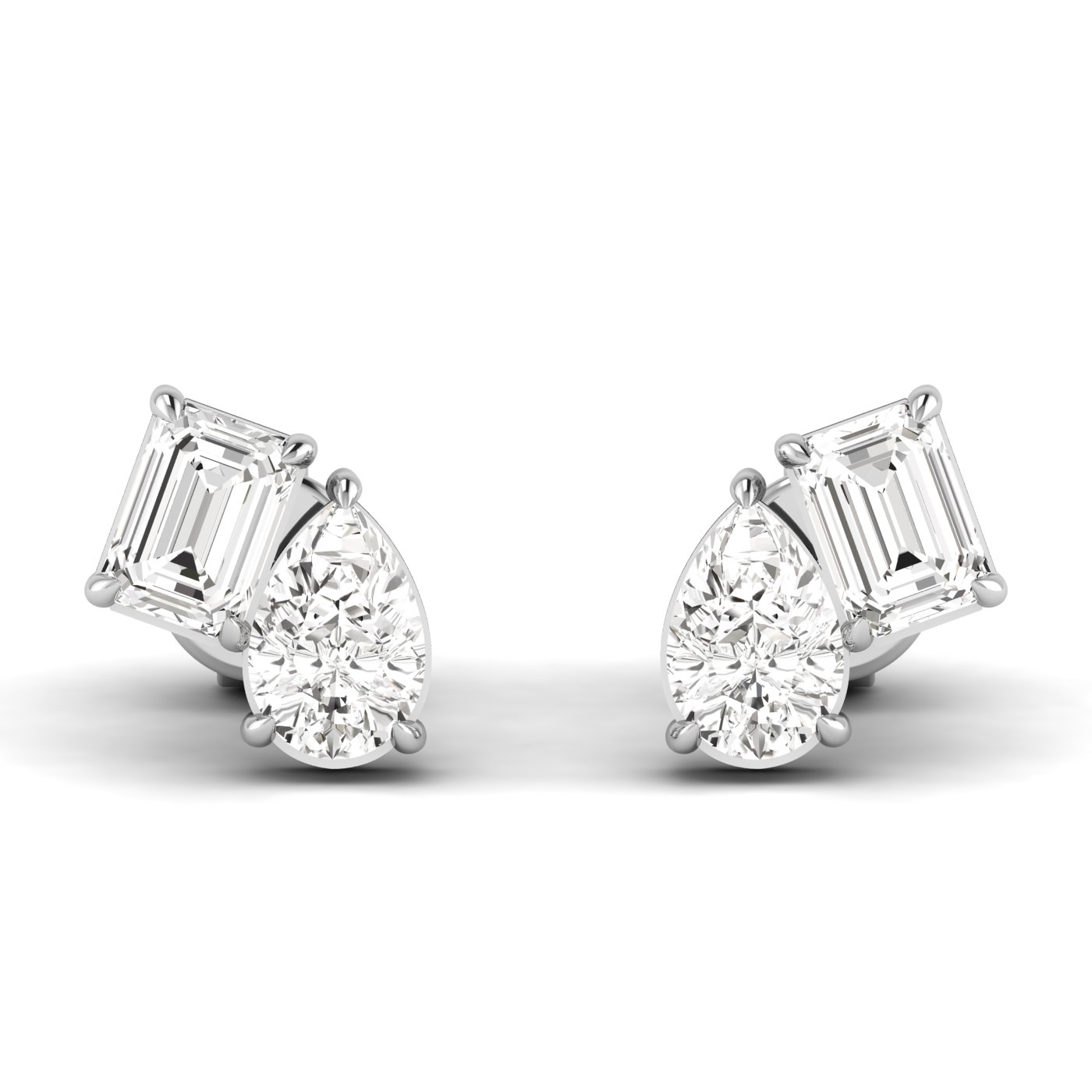 Lab Diamond Multi-Shape Toi Moi Studs 2 Ctw.