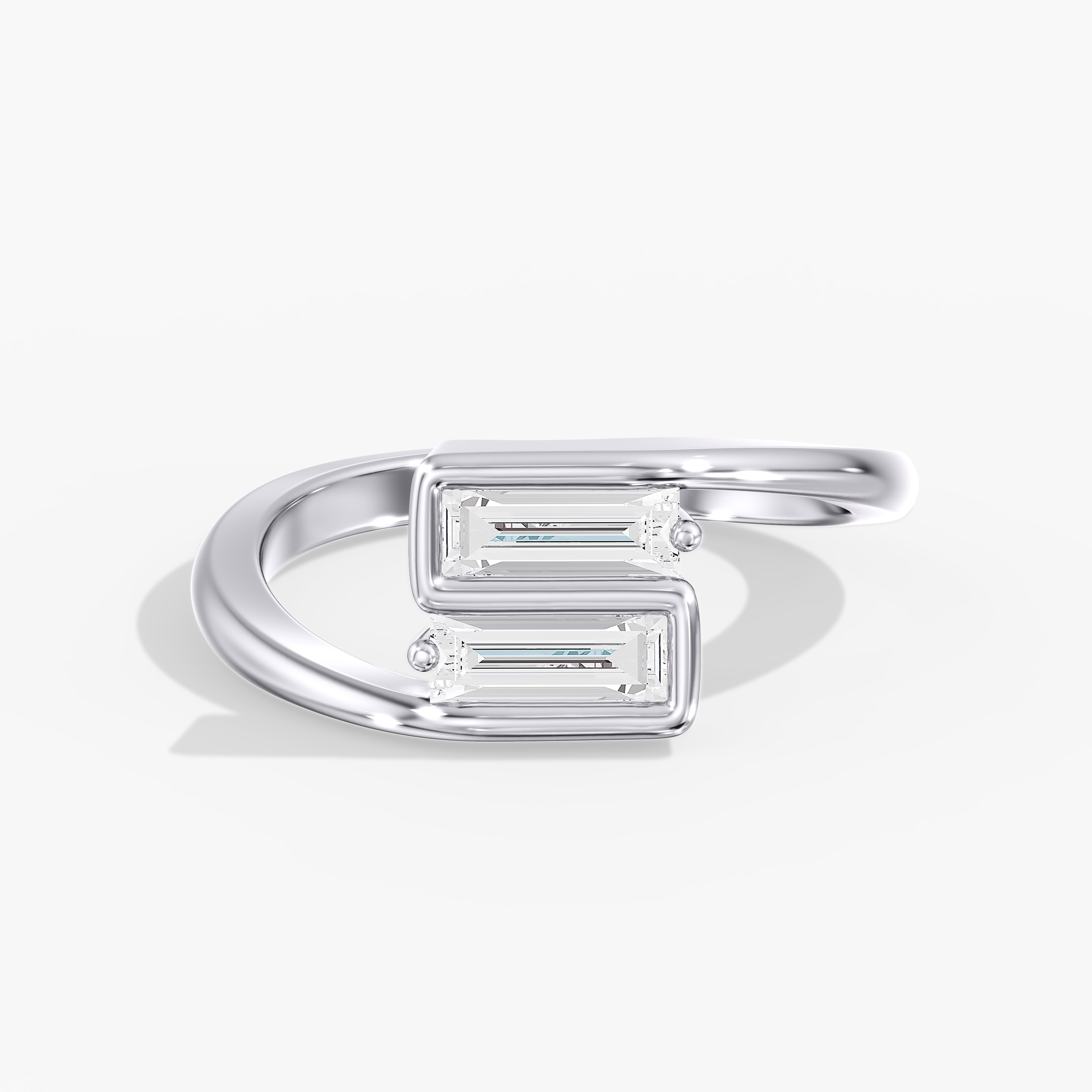 Lab Diamond Elongated Baguette Ring 3/4 Ctw.