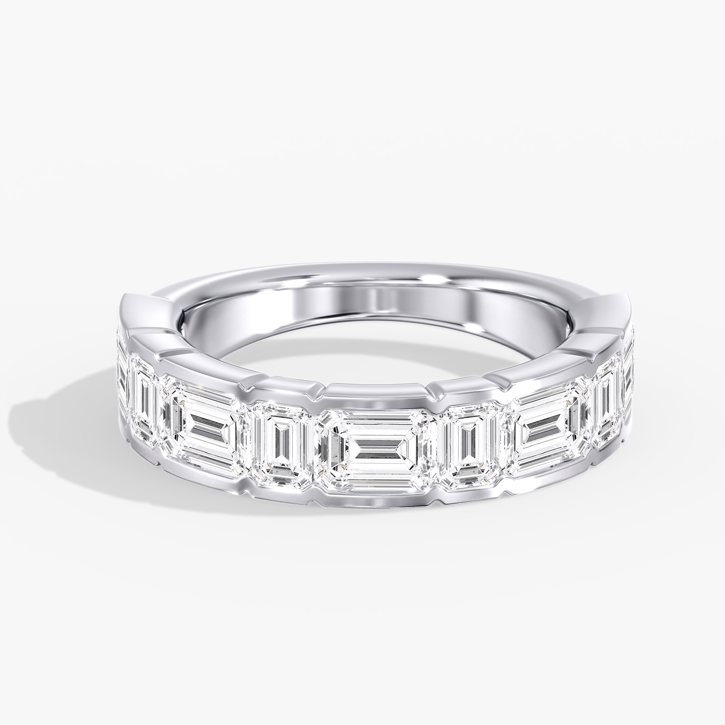 Lab Diamond Emerald Cut Band 3 1/2 Ctw.