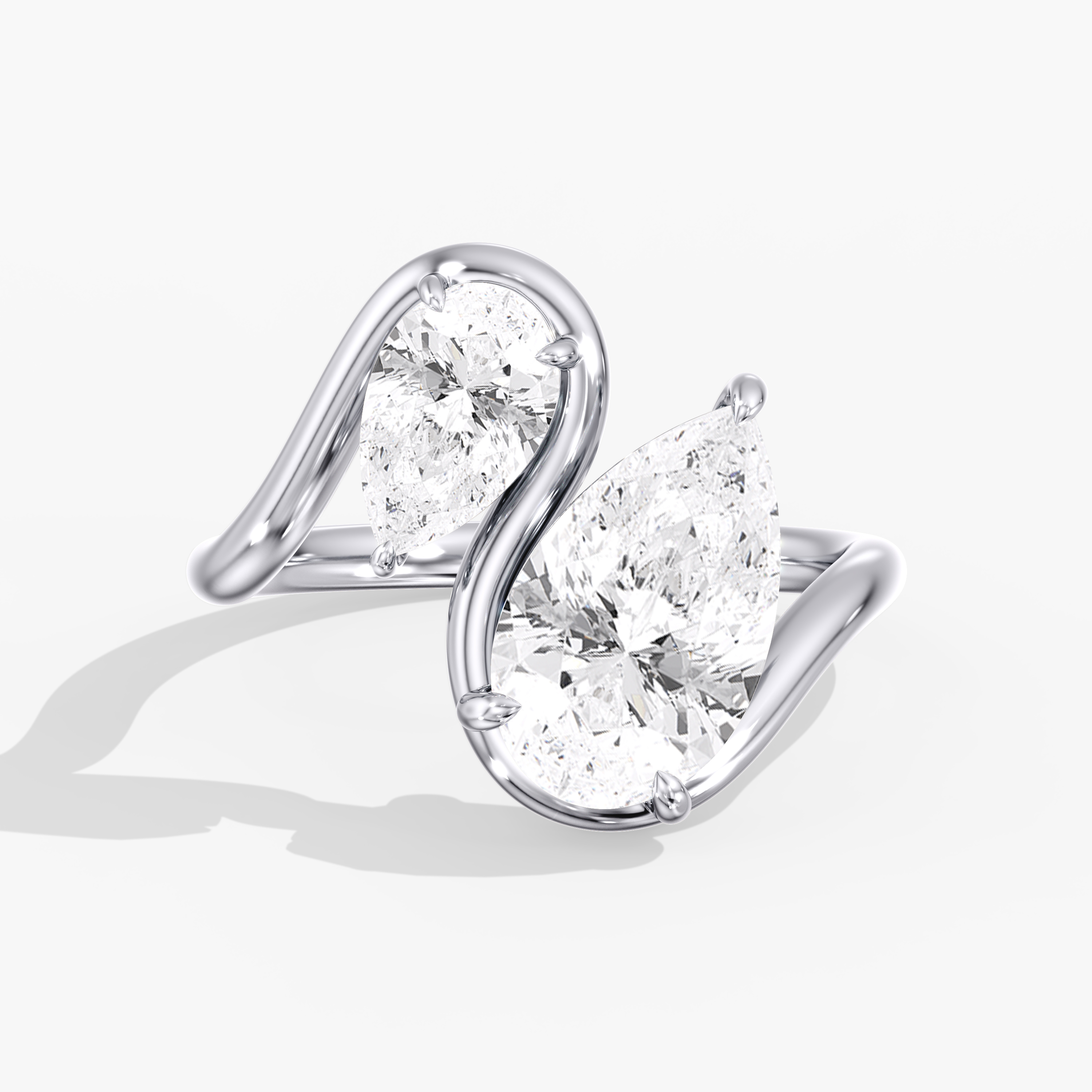 Lab Diamond Pearl Swirl Ring 4 Ctw.