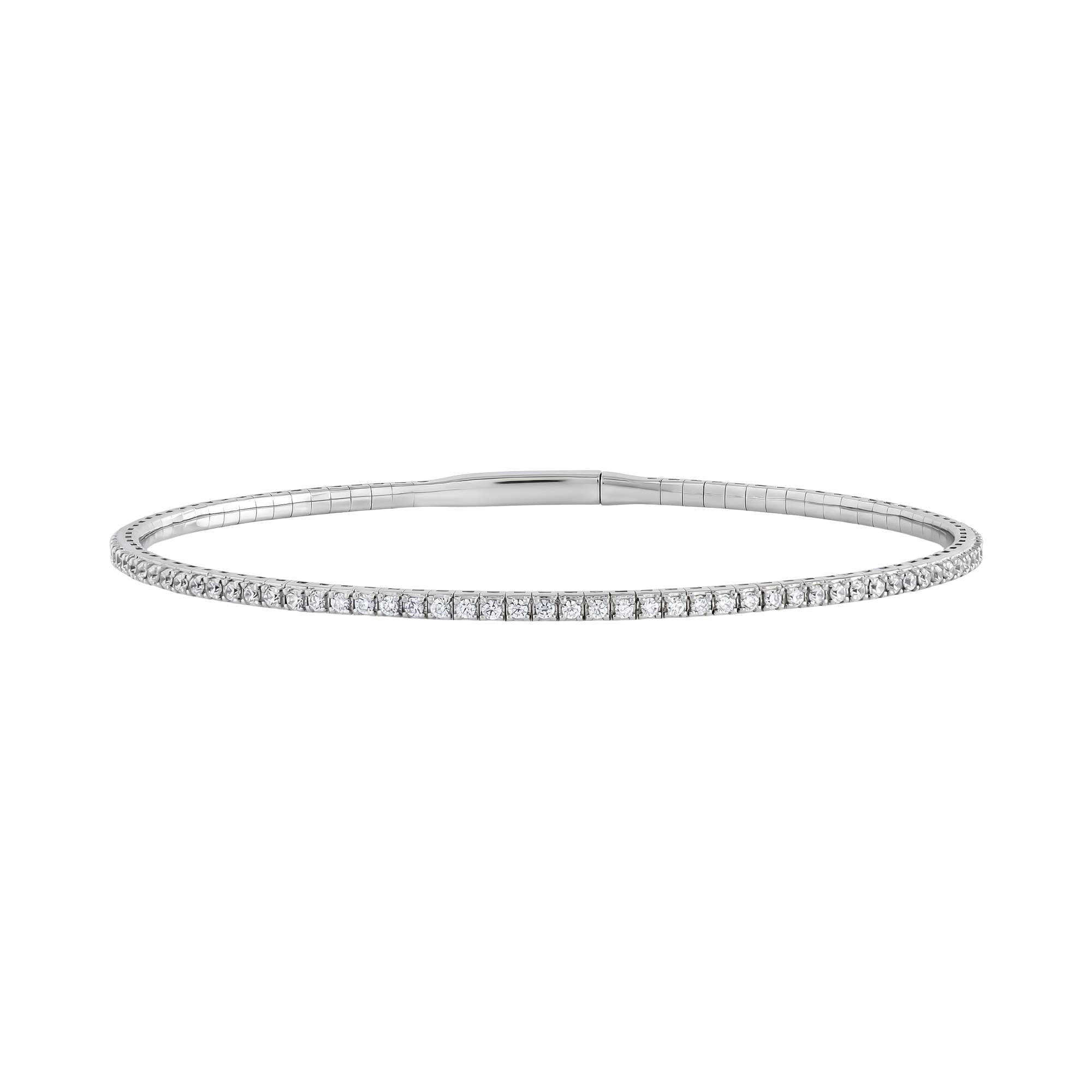 1 CTW Lab-Grown Diamond Flexible Bangle