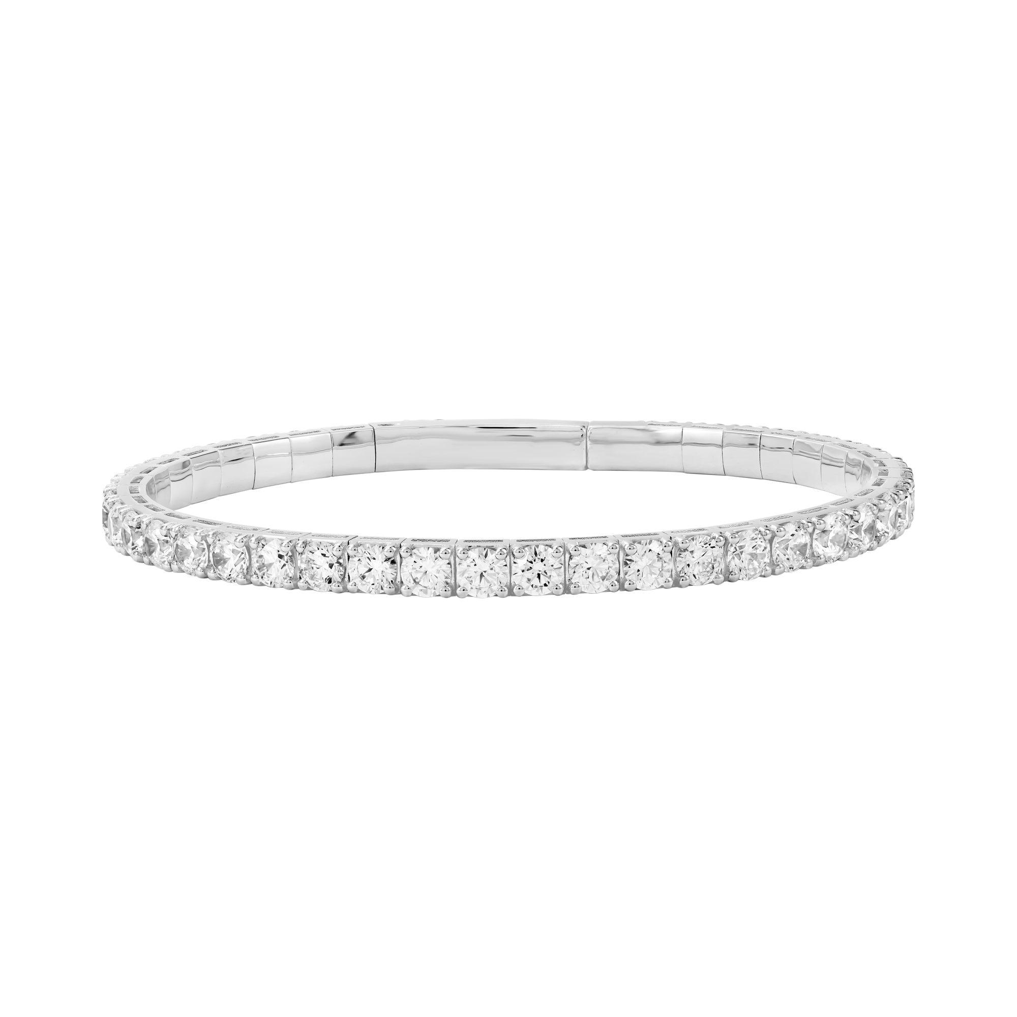 10 CTW Lab-Grown Diamond Flexible Bangle