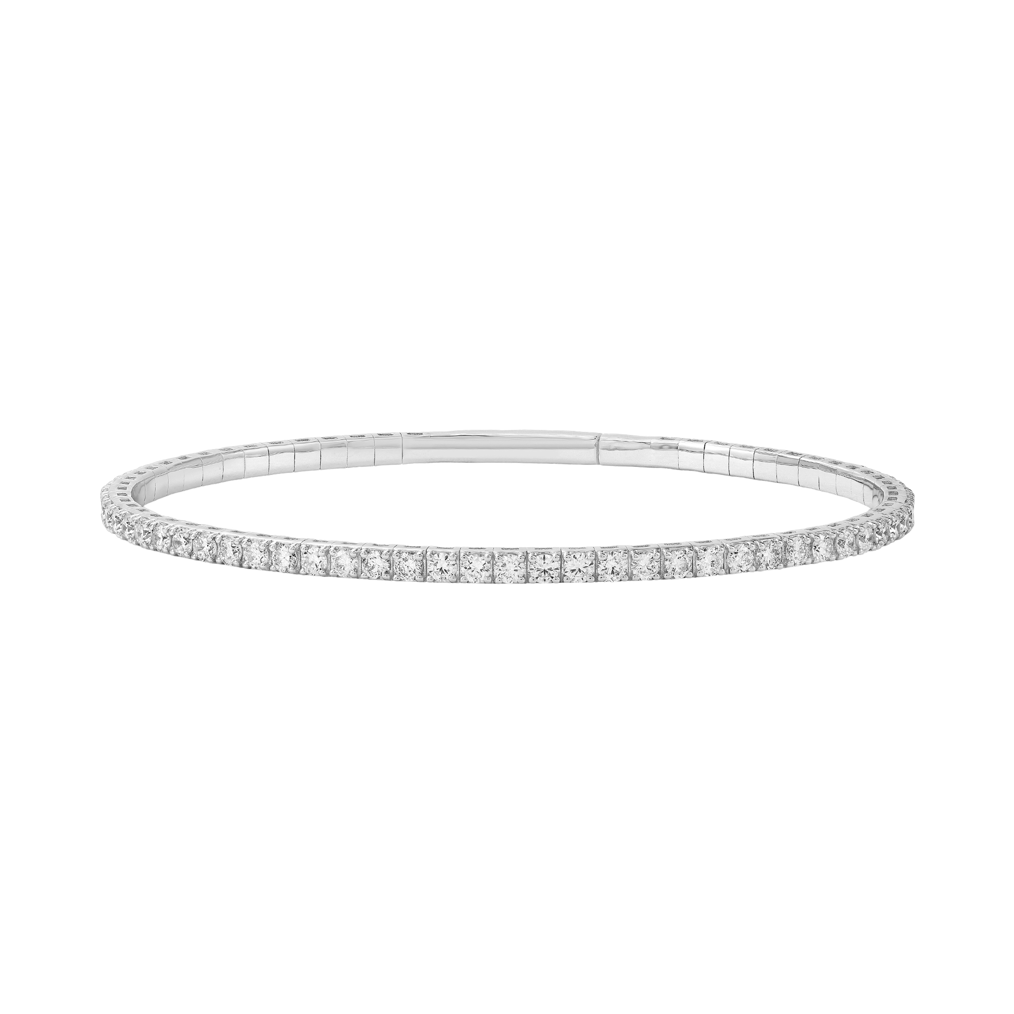 3 CTW Lab-Grown Diamond Flexible Bangle