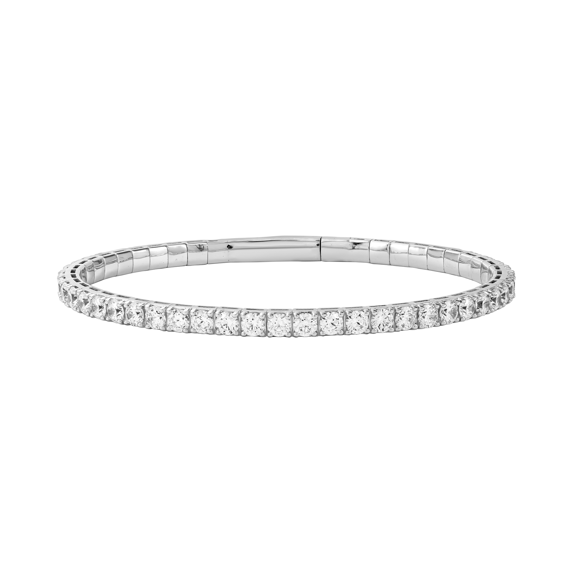7 CTW Lab-Grown Diamond Flexible Bangle