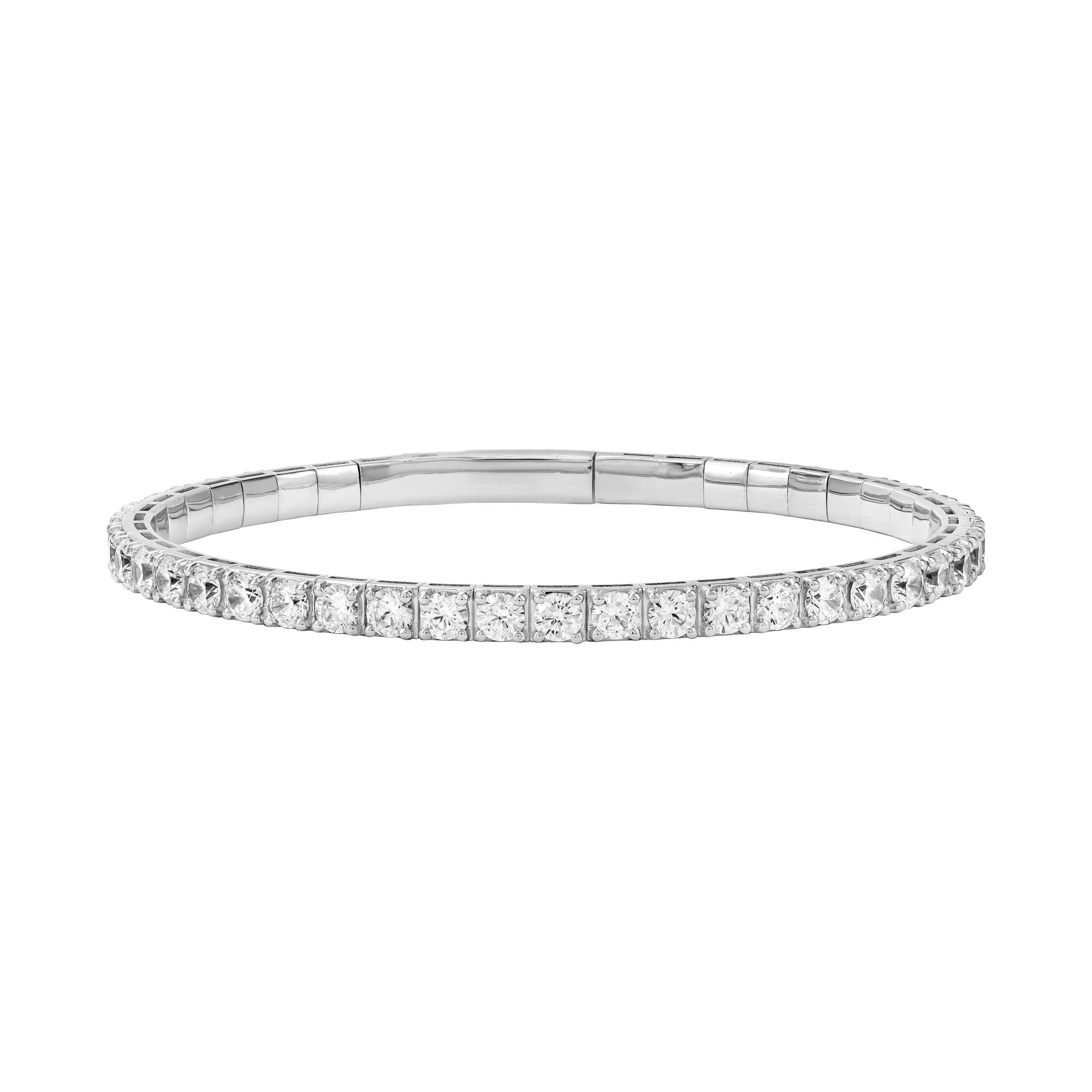 8 CTW Lab-Grown Diamond Flexible Bangle
