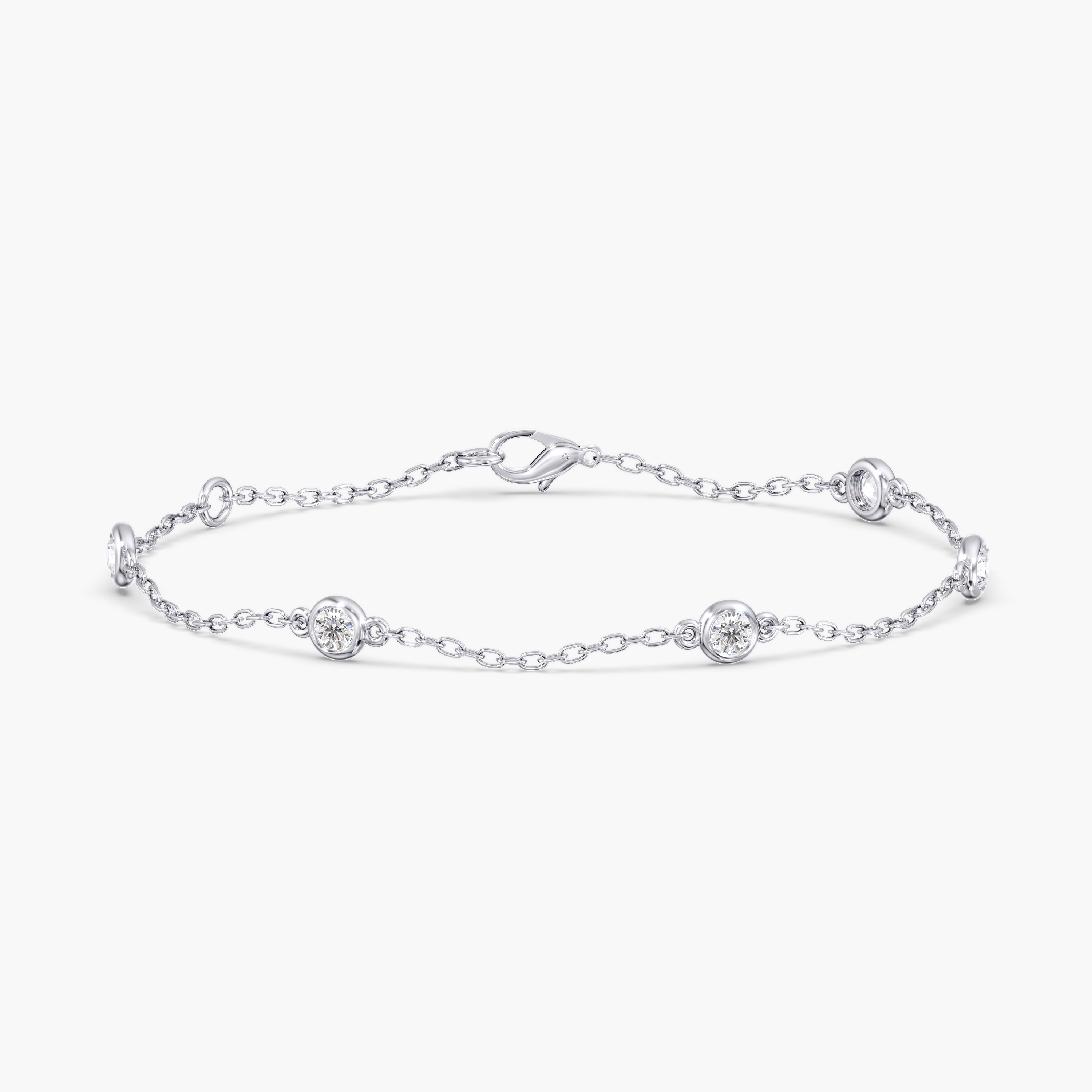Round Lab Diamond Stationary Bracelet 1/2 Ctw.