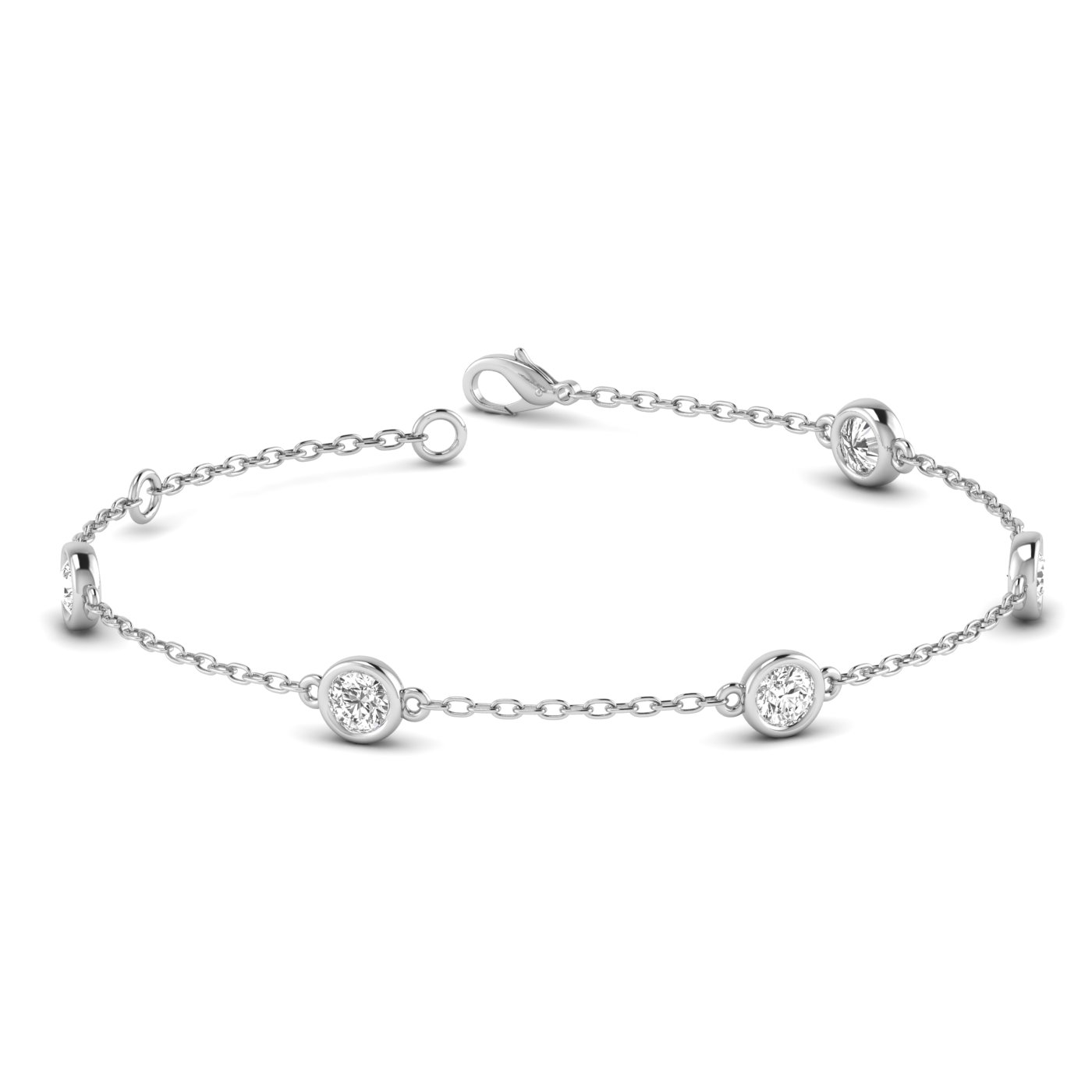 Round Lab Diamond Stationary Bracelet 1 Ctw.