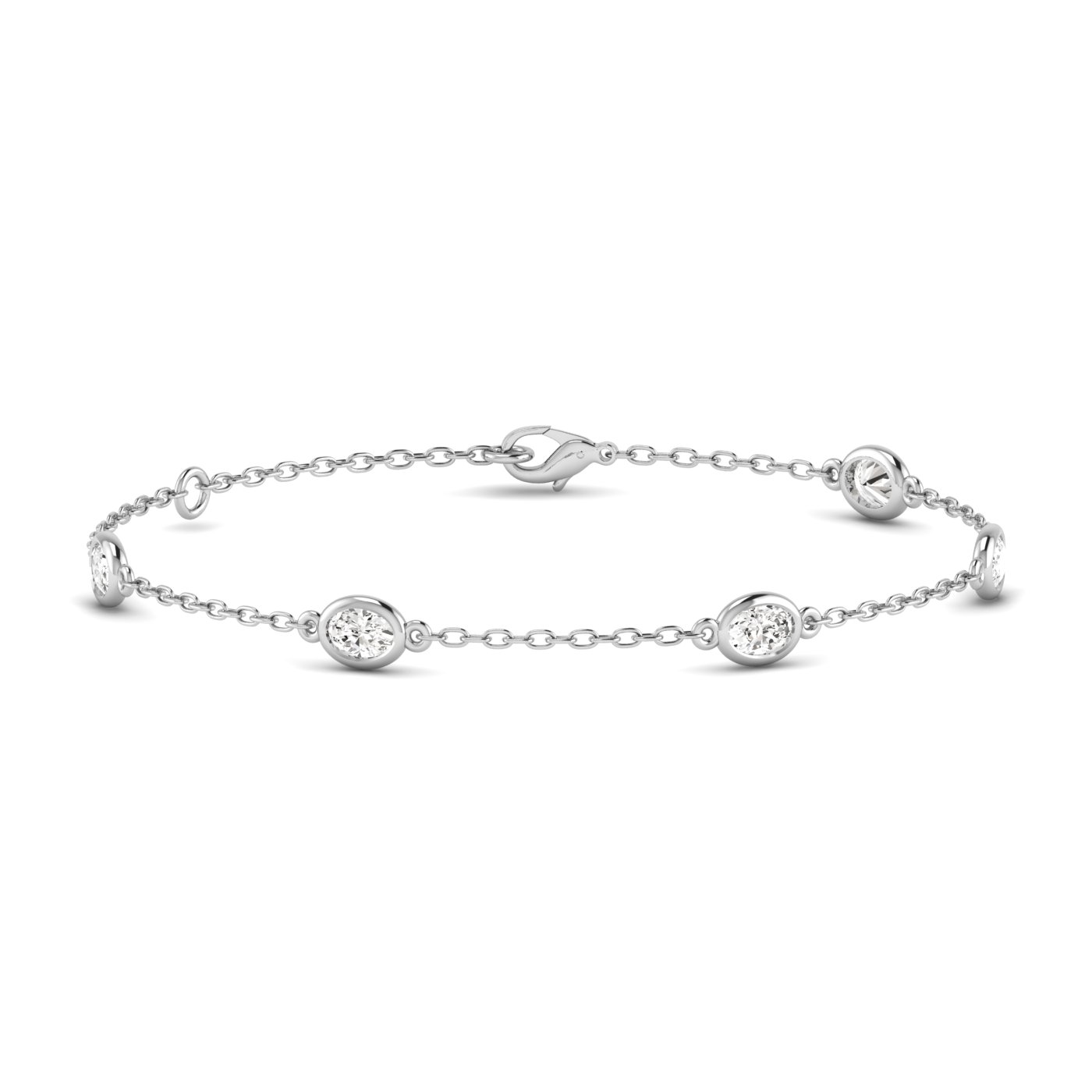 Oval Lab Diamond Stationary Bracelet 1 Ctw.