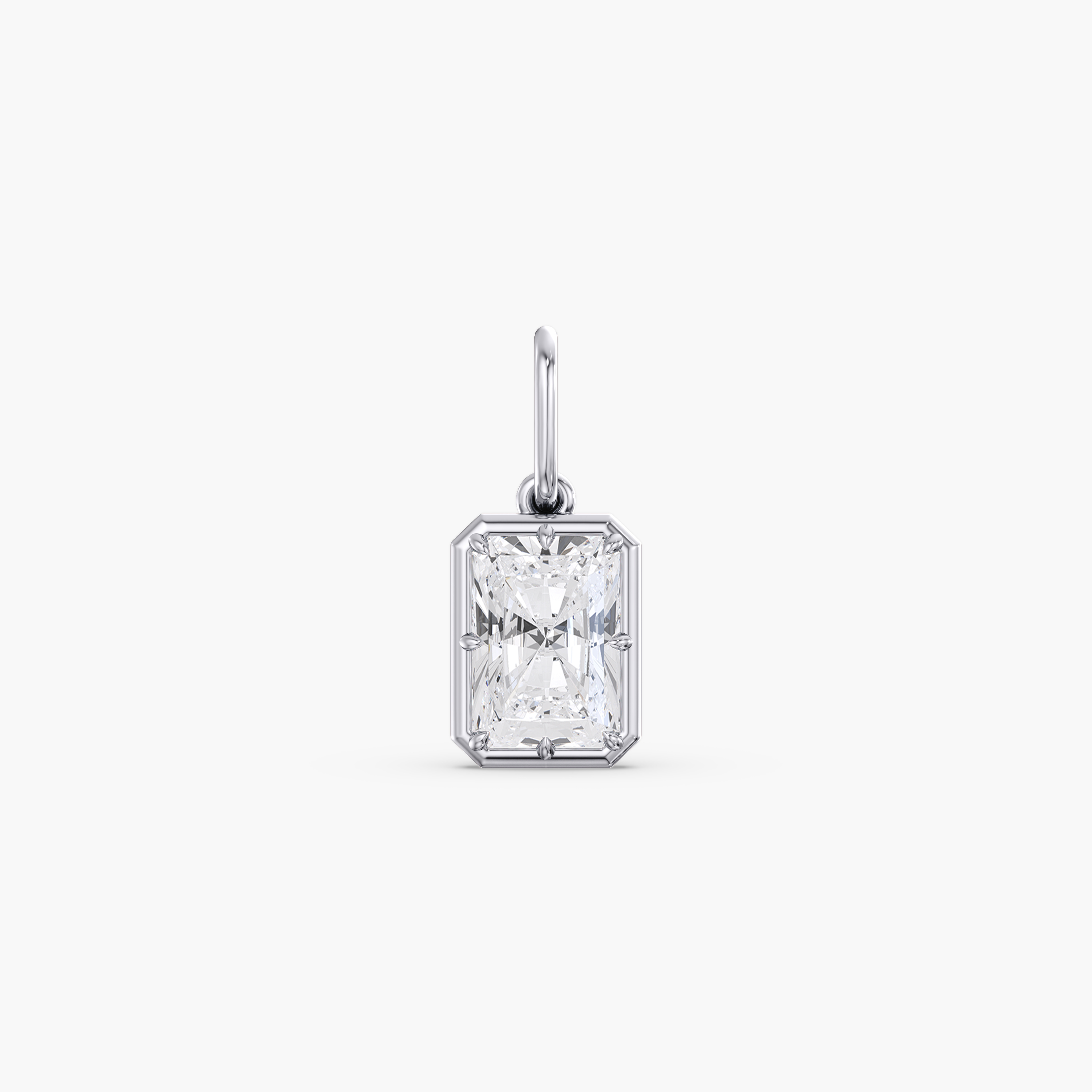 2Ct Bezel-Prong Rd Pendant
