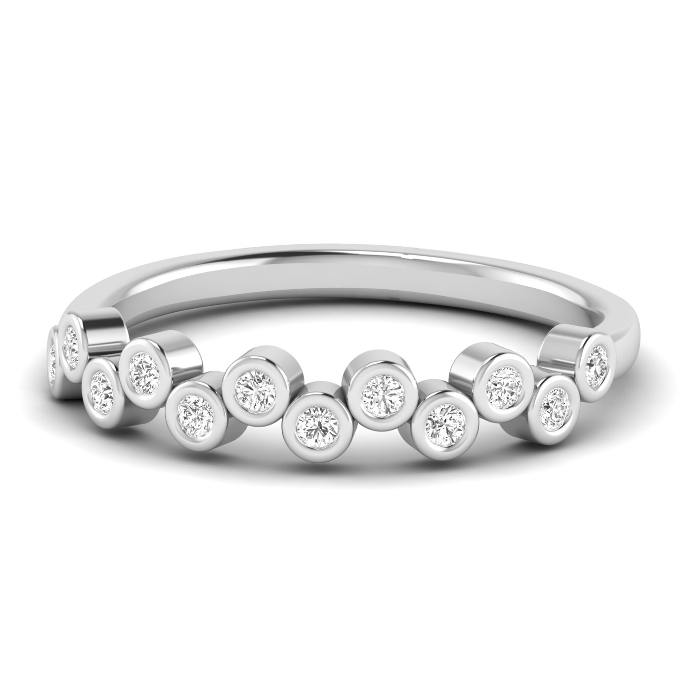 Lab Diamond Bezel Set Band 1/5 Ctw.