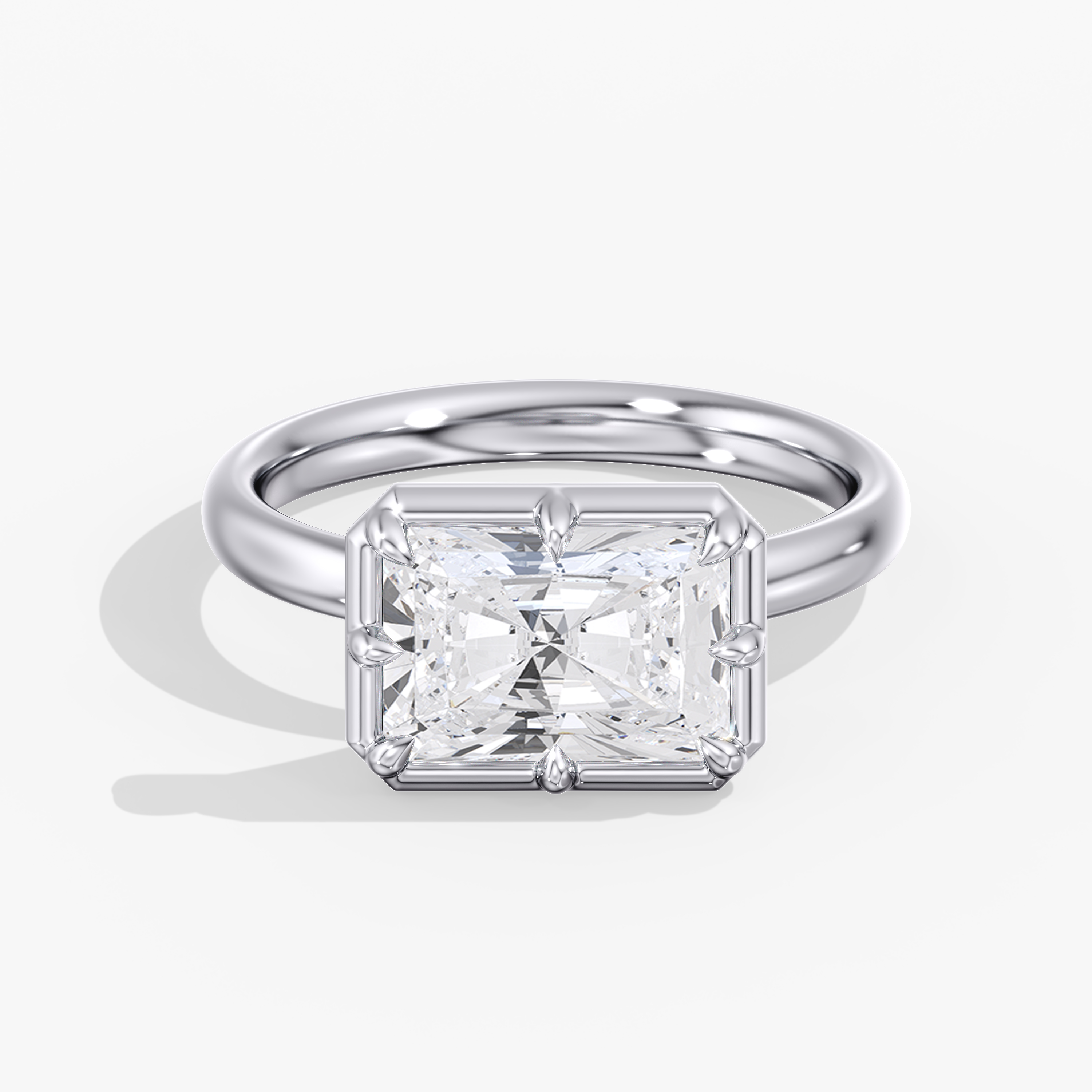 3Ct Bezel-Prong Rd Ring