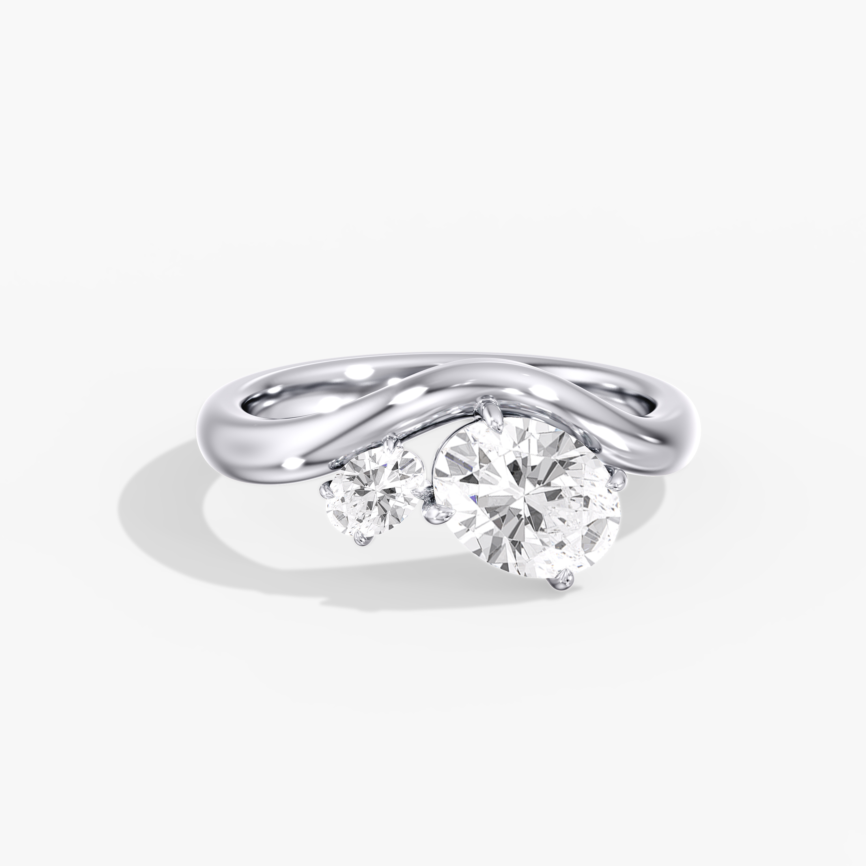Lab Diamond Oval Pinky Ring 1 Ctw.