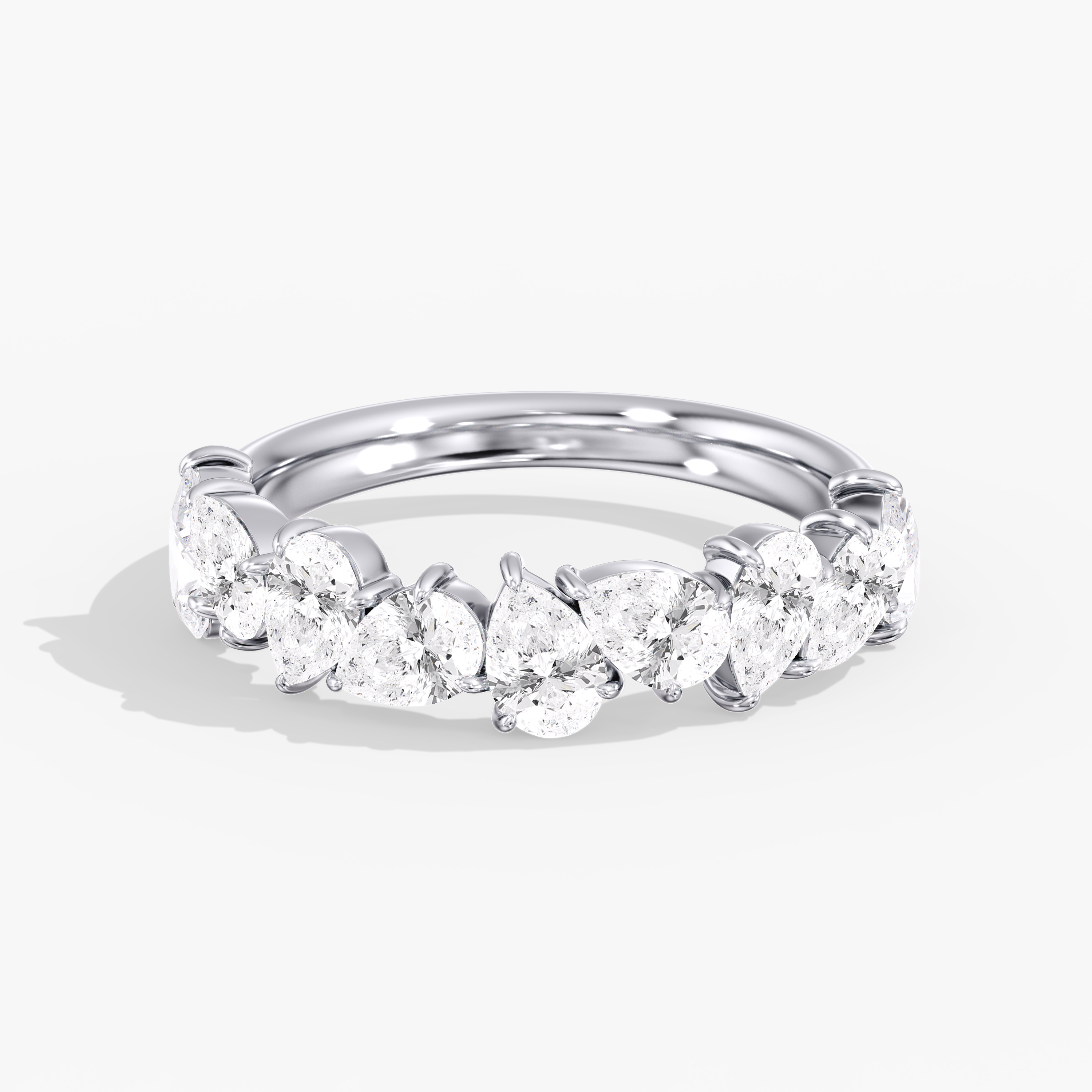 Lab Diamond Pear Scatter Ring 2 Ctw.