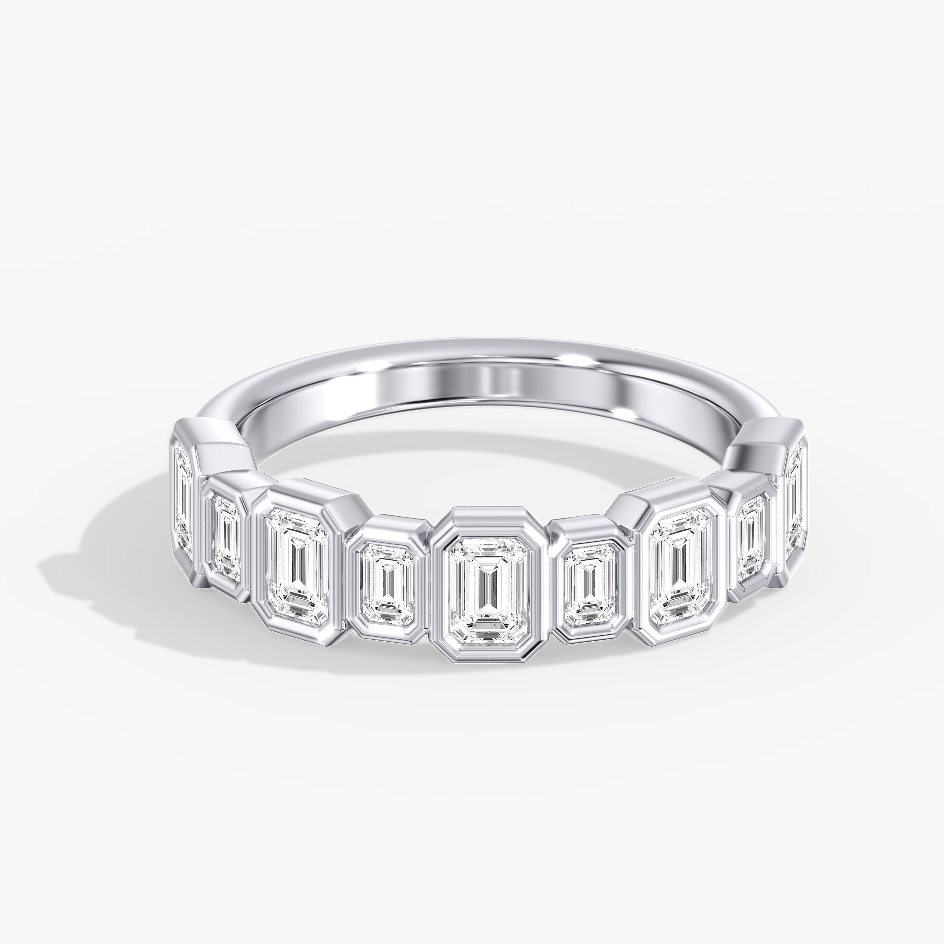 Lab Diamond Emerald Cut Band 1 1/4 Ctw.