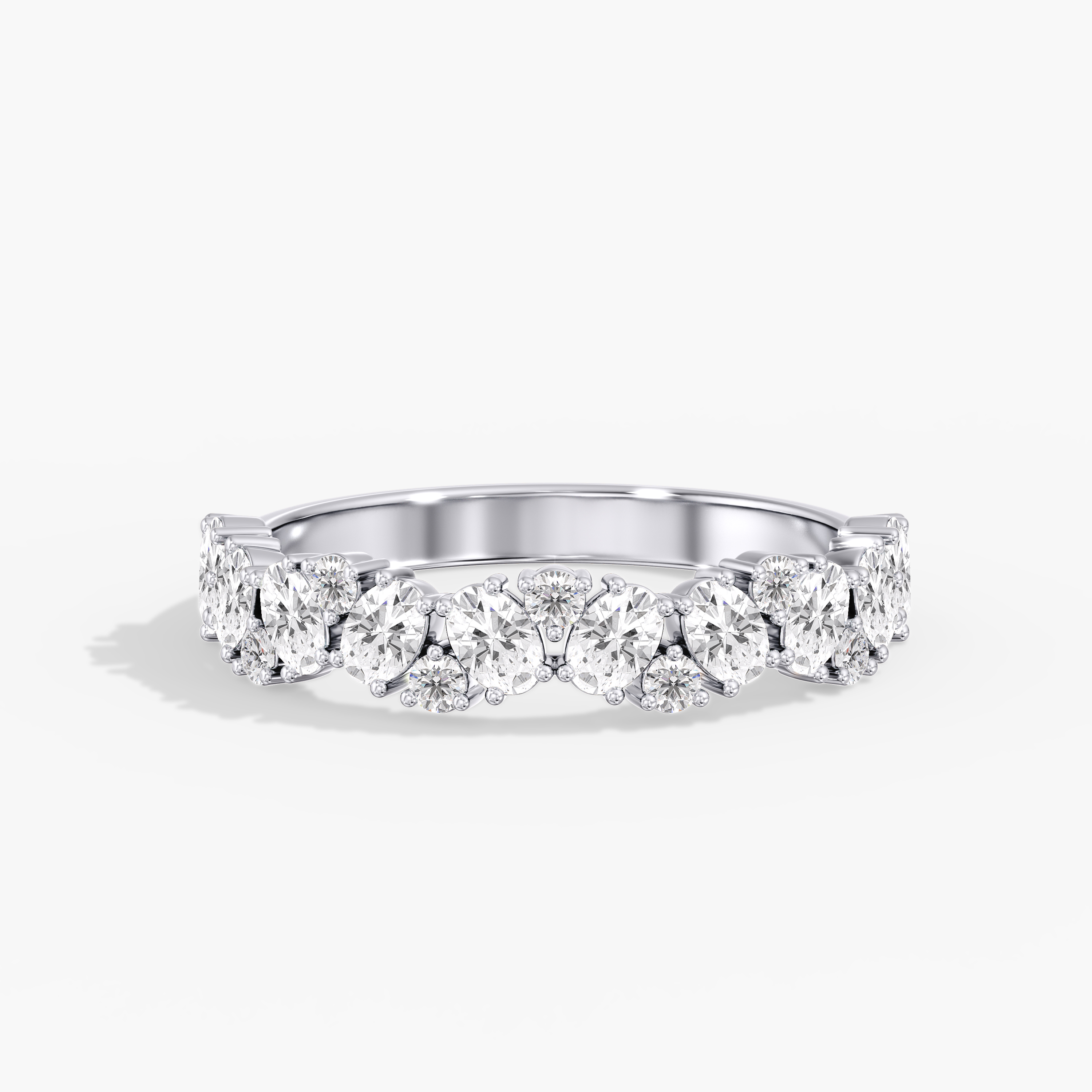 Lab Diamond Scattered Oval Band 1 Ctw.