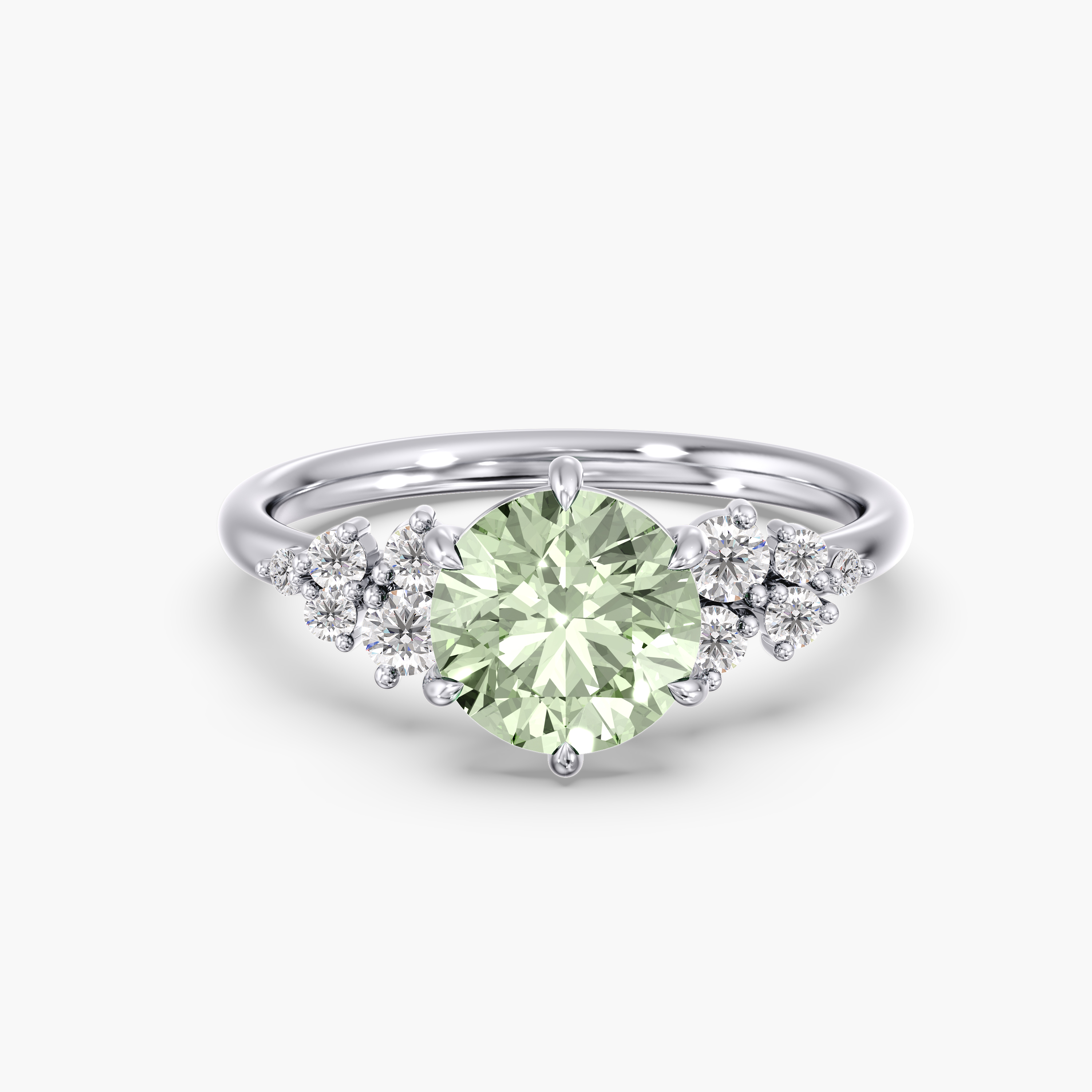 Lab Diamond Fancy Vivid Green Ring 2 Ct.
