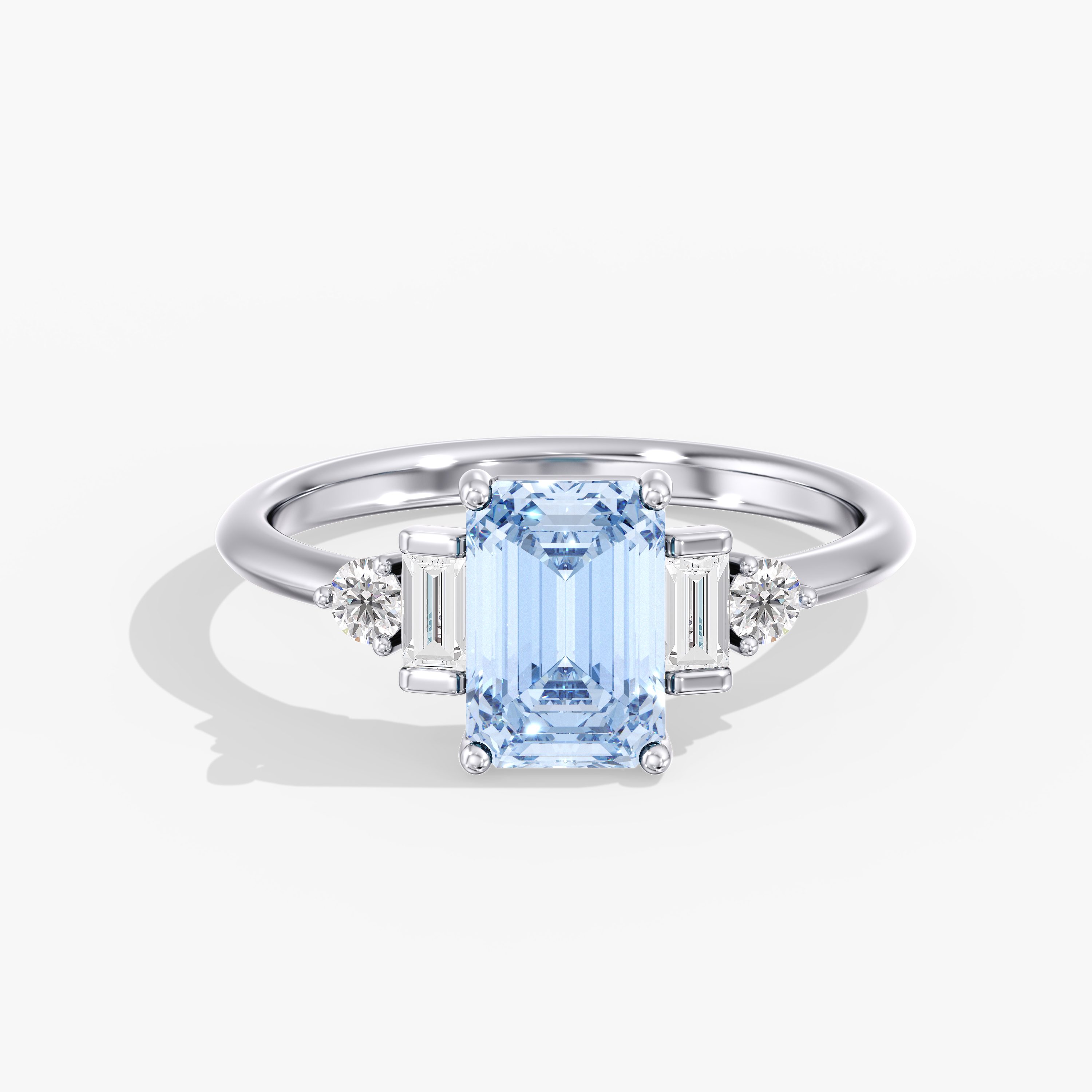 Lab Diamond Fancy Vivid Blue Ring 2 Ctw.