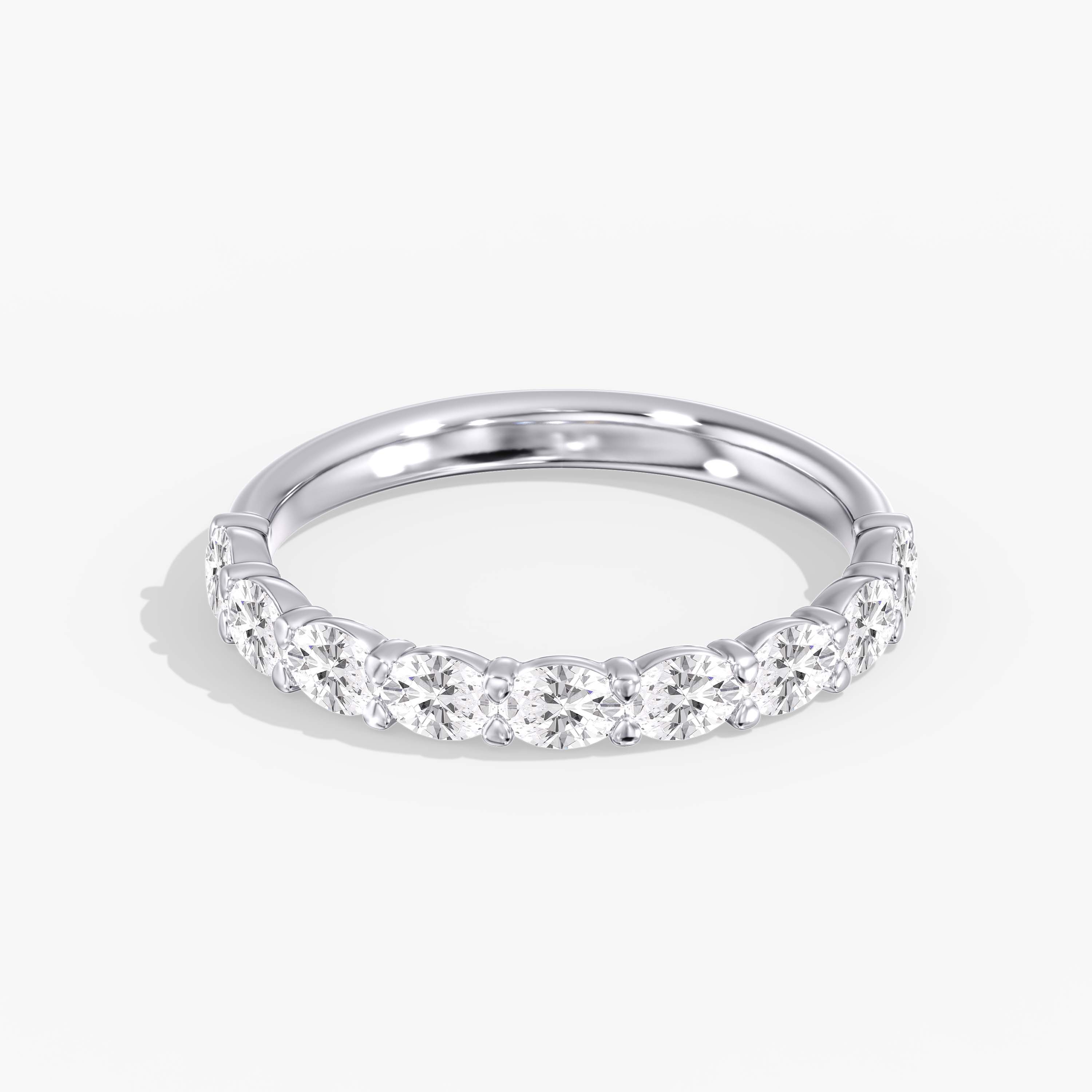 East-West Ov Half-Eternity Band