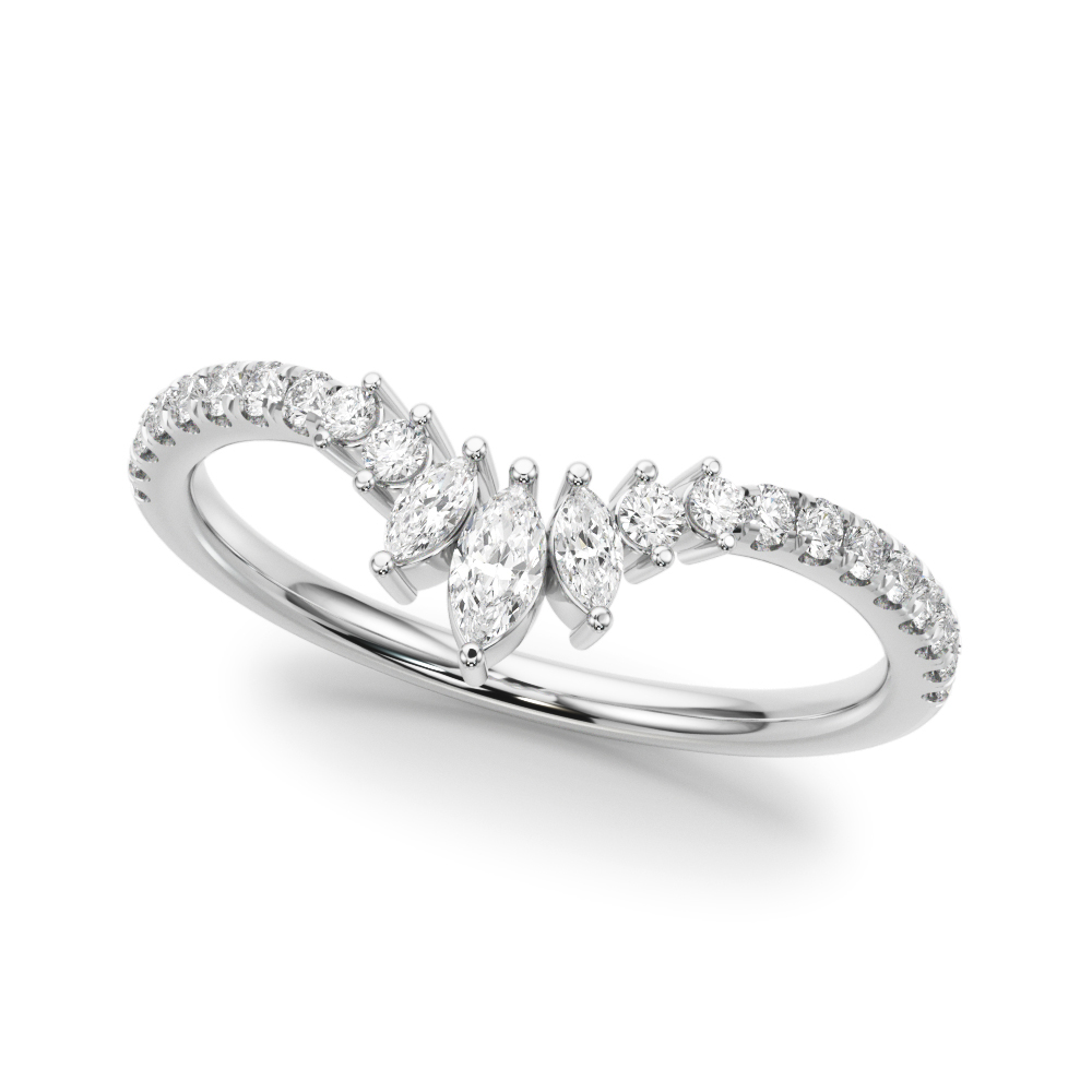 Chevron Marquise Shape Fashion Rings