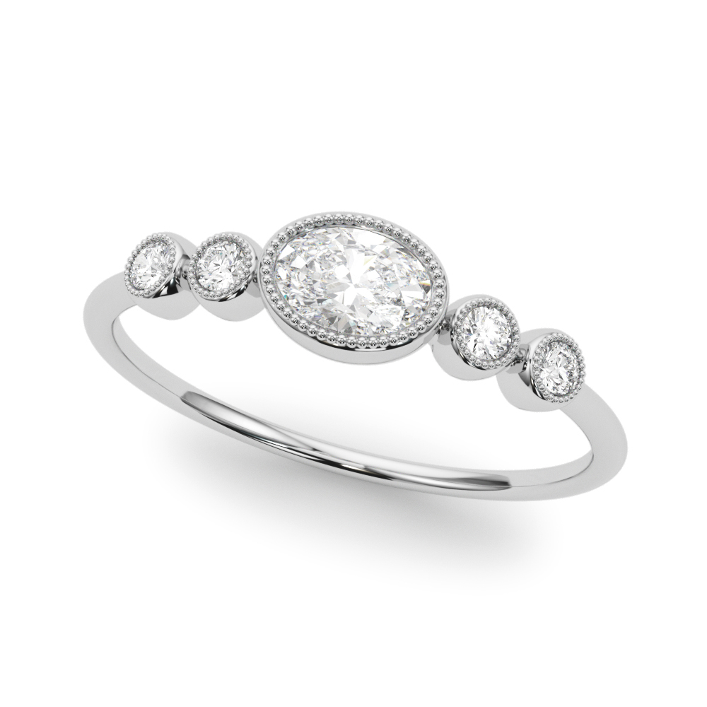 85213 5 STONE FASHION RING OV CTR