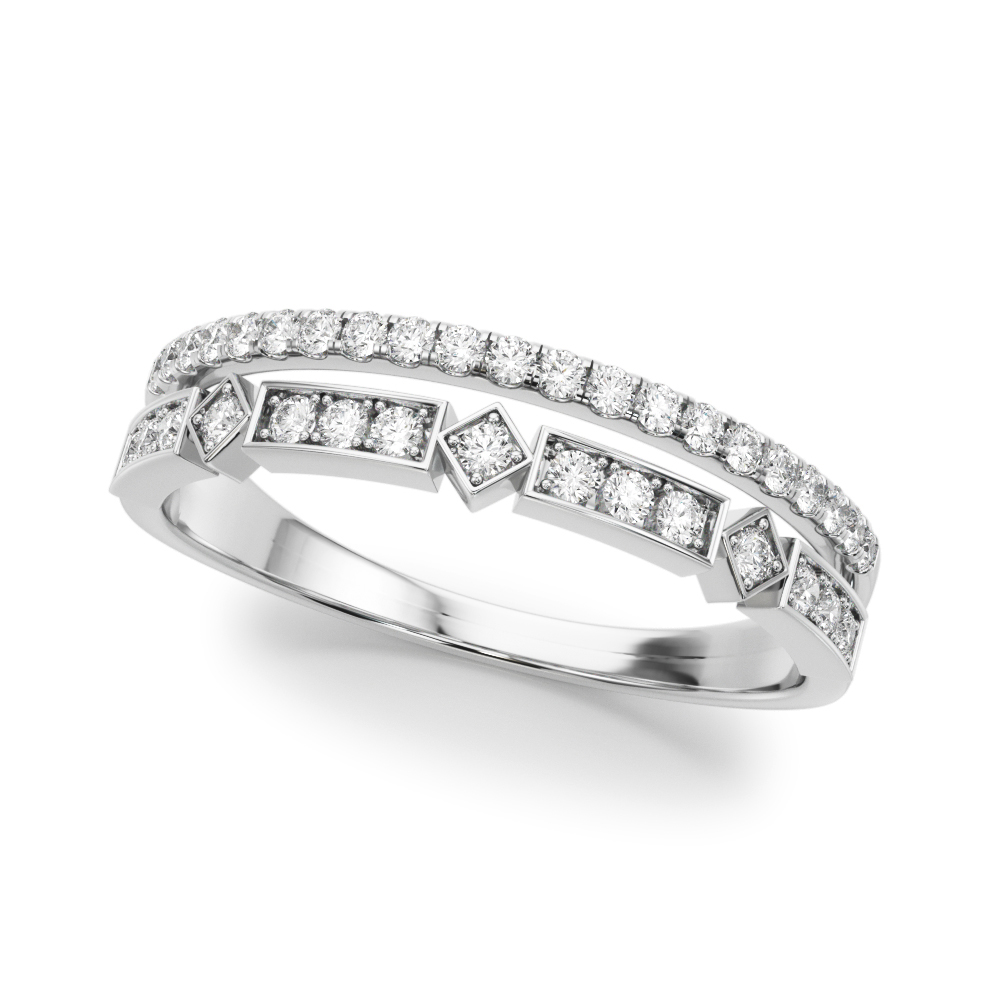 Double Row Lab-Grown Diamond Fashion Band