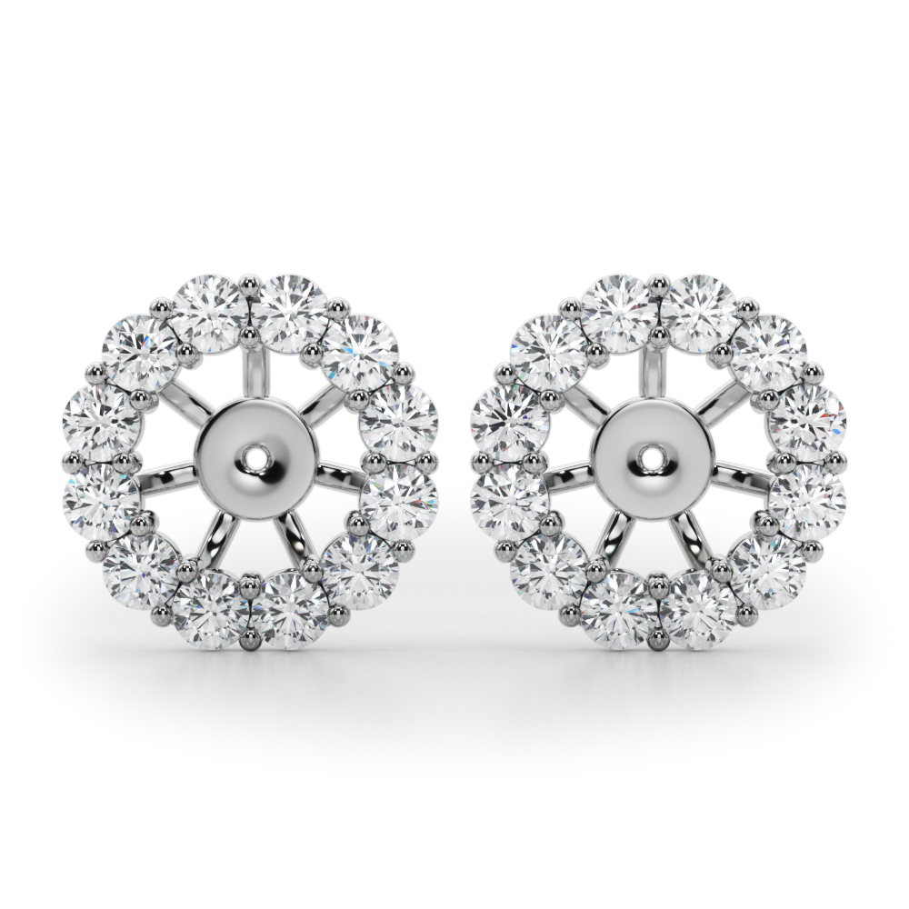 Lab-Grown Diamond Halo Earring Jackets