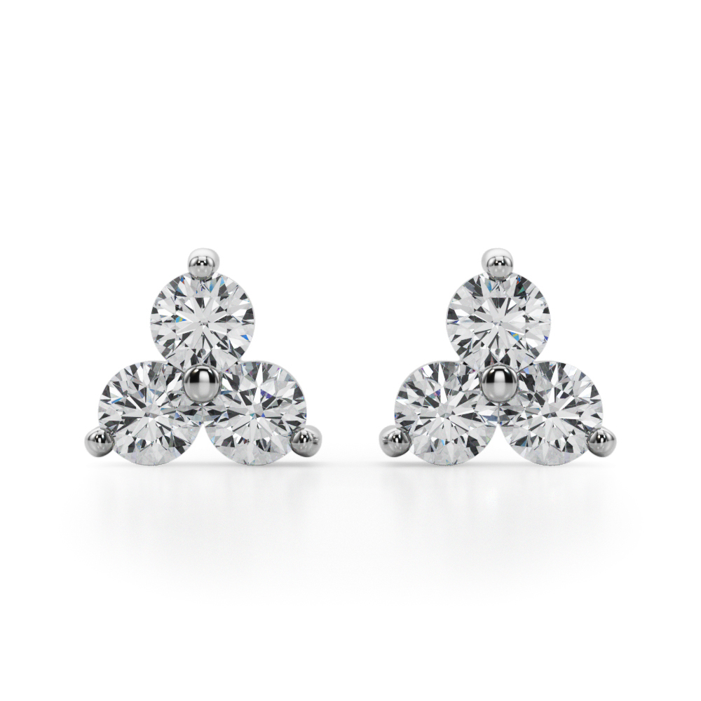40342-1/2 EARRINGS 3 STONE