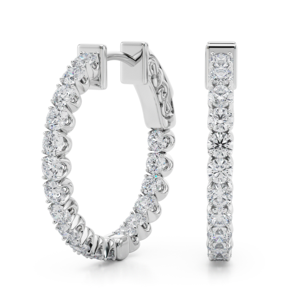 Classic Inside Out U-Prong Hoop Earrings