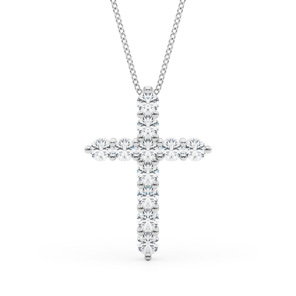 Lab-Grown Diamond Cross Pendant