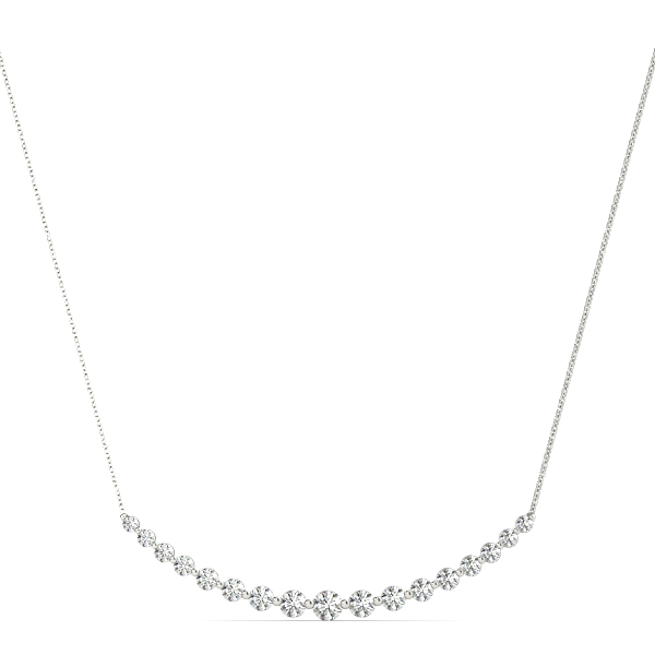 Lab-Grown Diamond Curved Bar Pendant