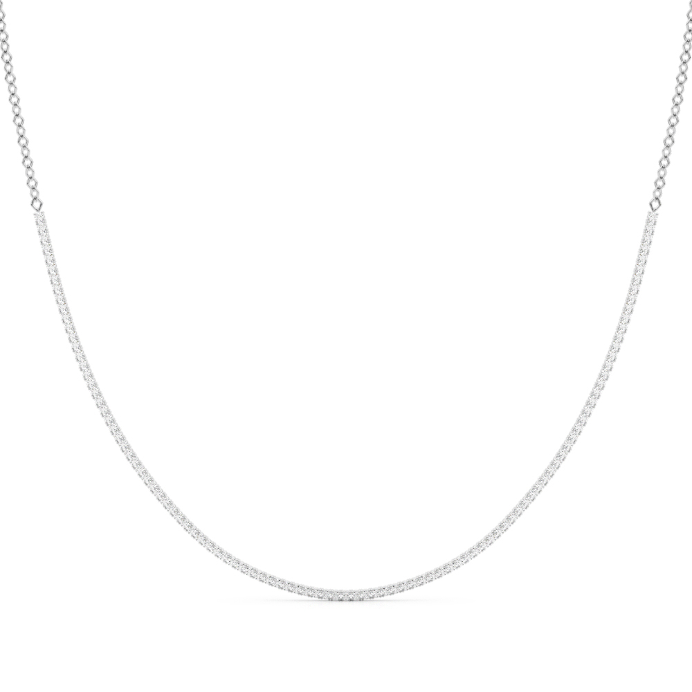 Lab-Grown Diamond Half Tennis Necklace