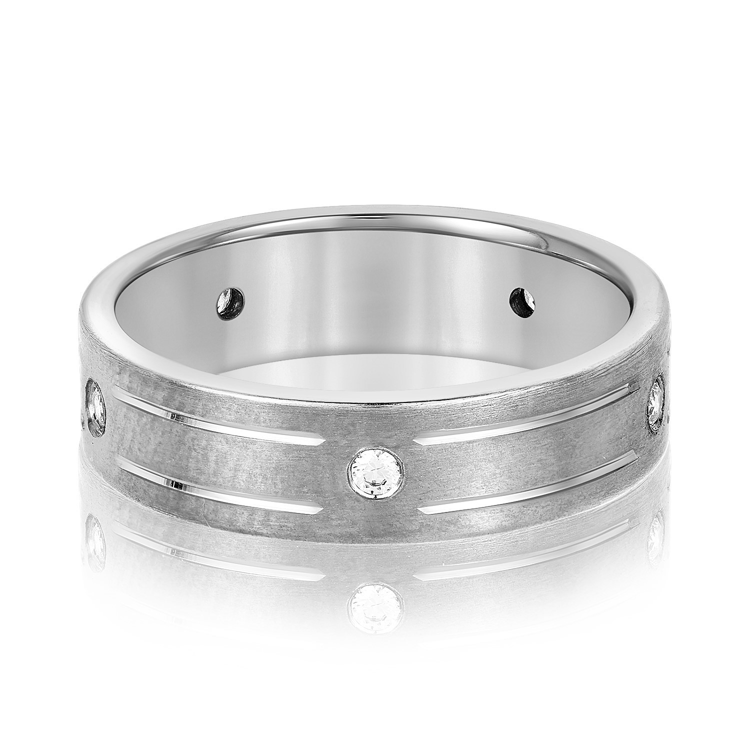 6Mm Heavy Wt Mens Band W/Dia
