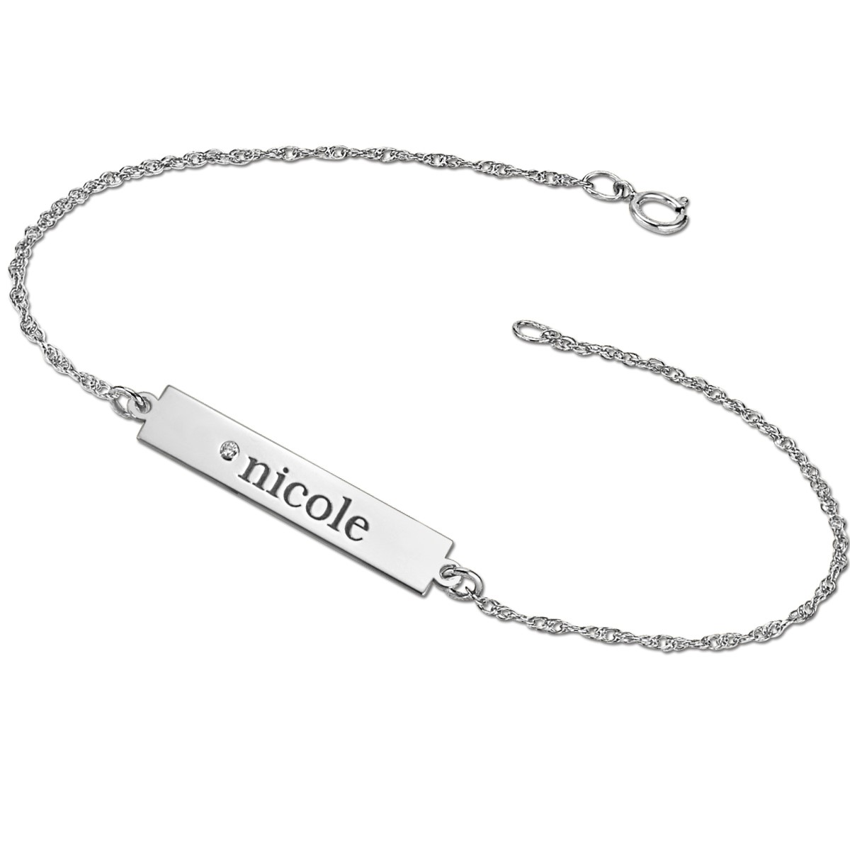 Accented Nameplate Bracelet