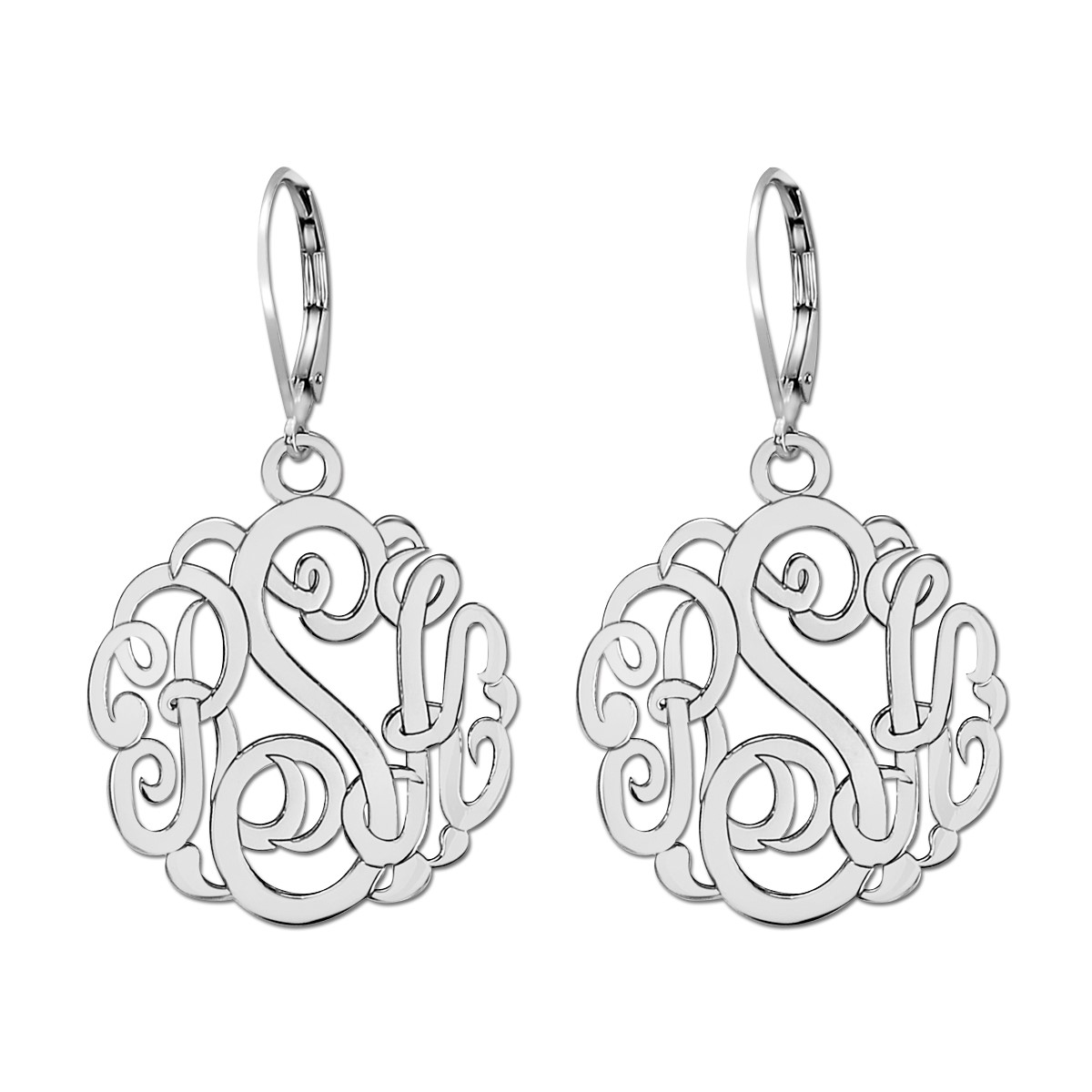 25mm Classic Monogram Lever Back Earrings