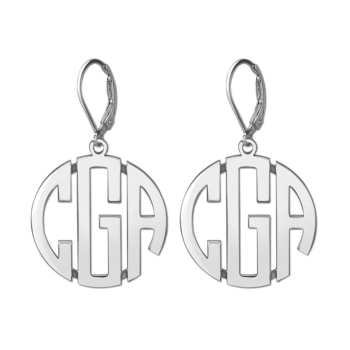 25mm Monogram Earrings
