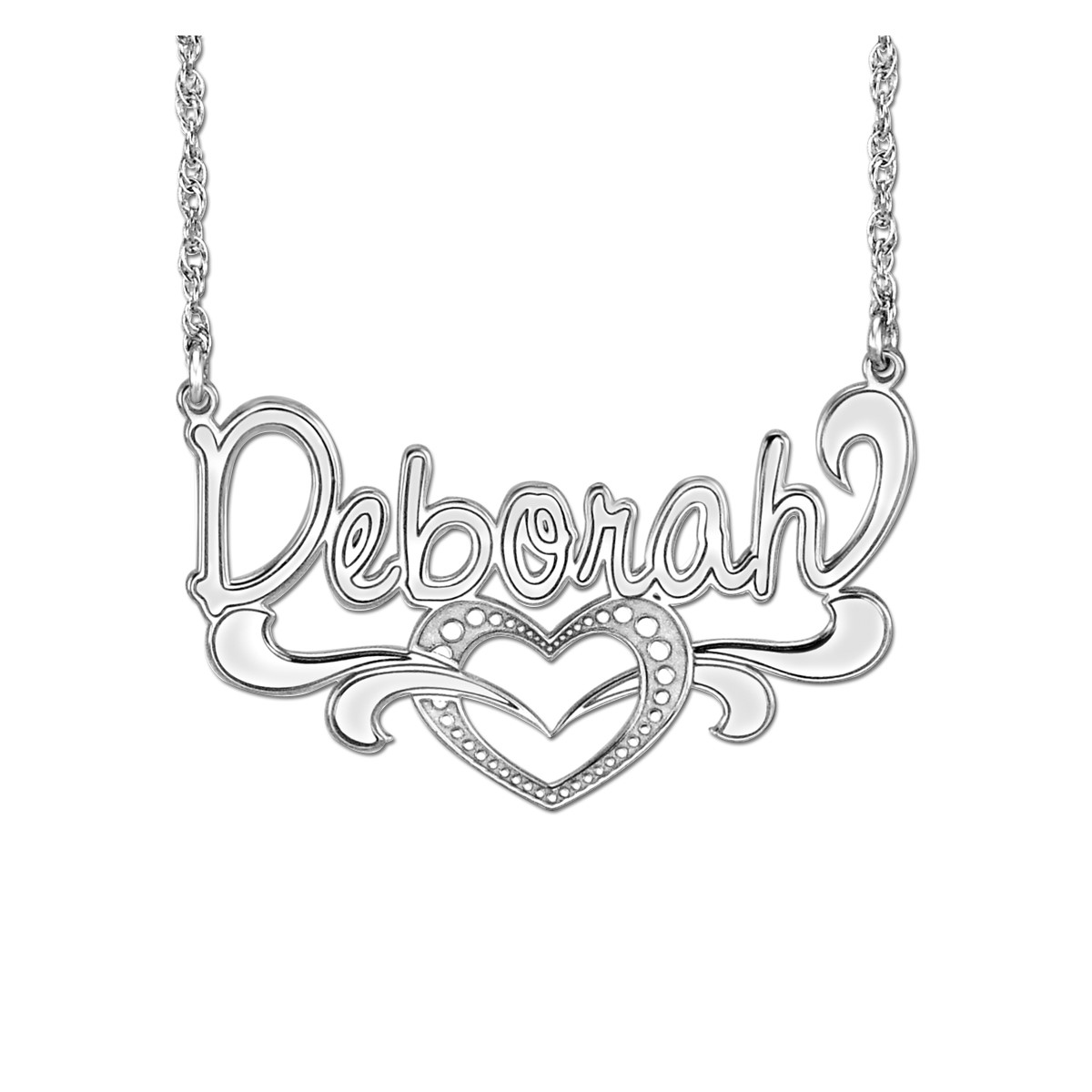 Script & Heart Personalized Name Plate
