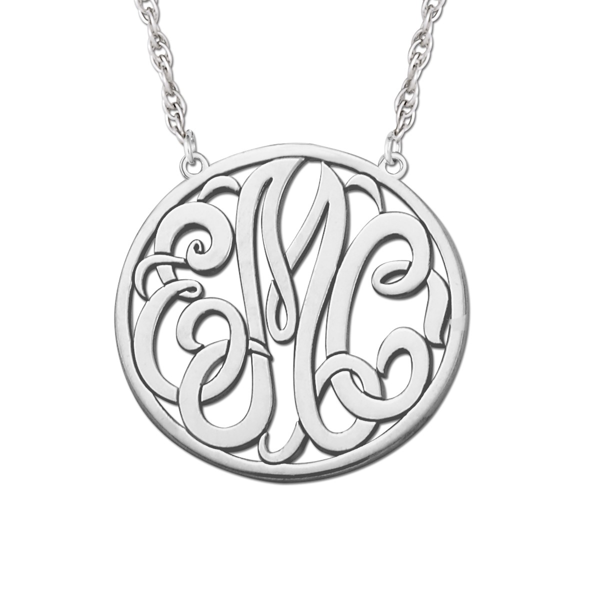 Personalized Monogram Circle Necklace