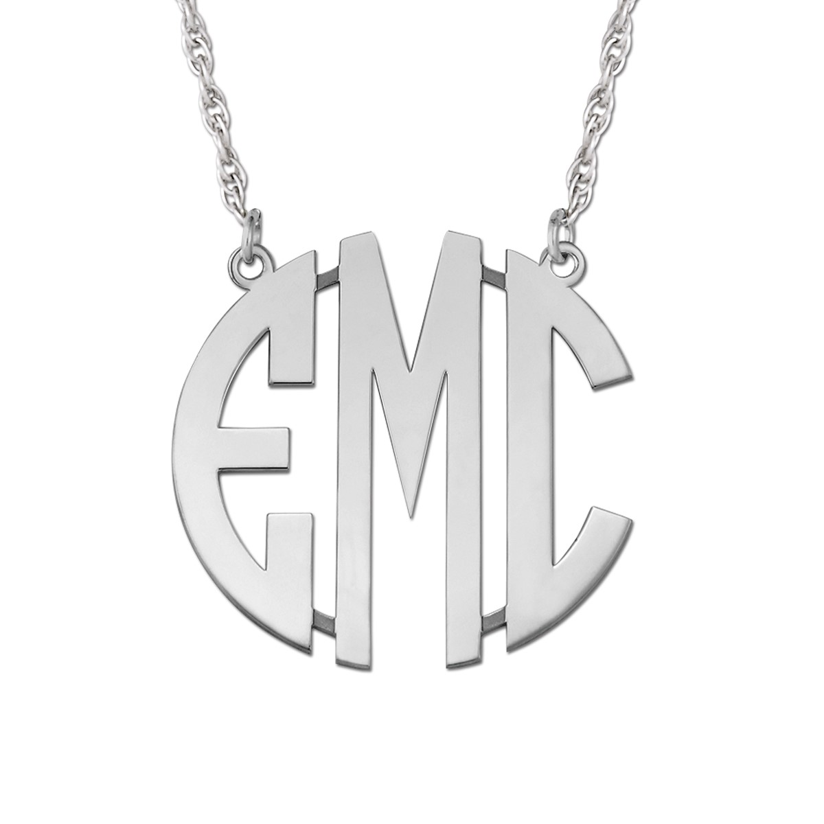Block Letter Monogram Pendant