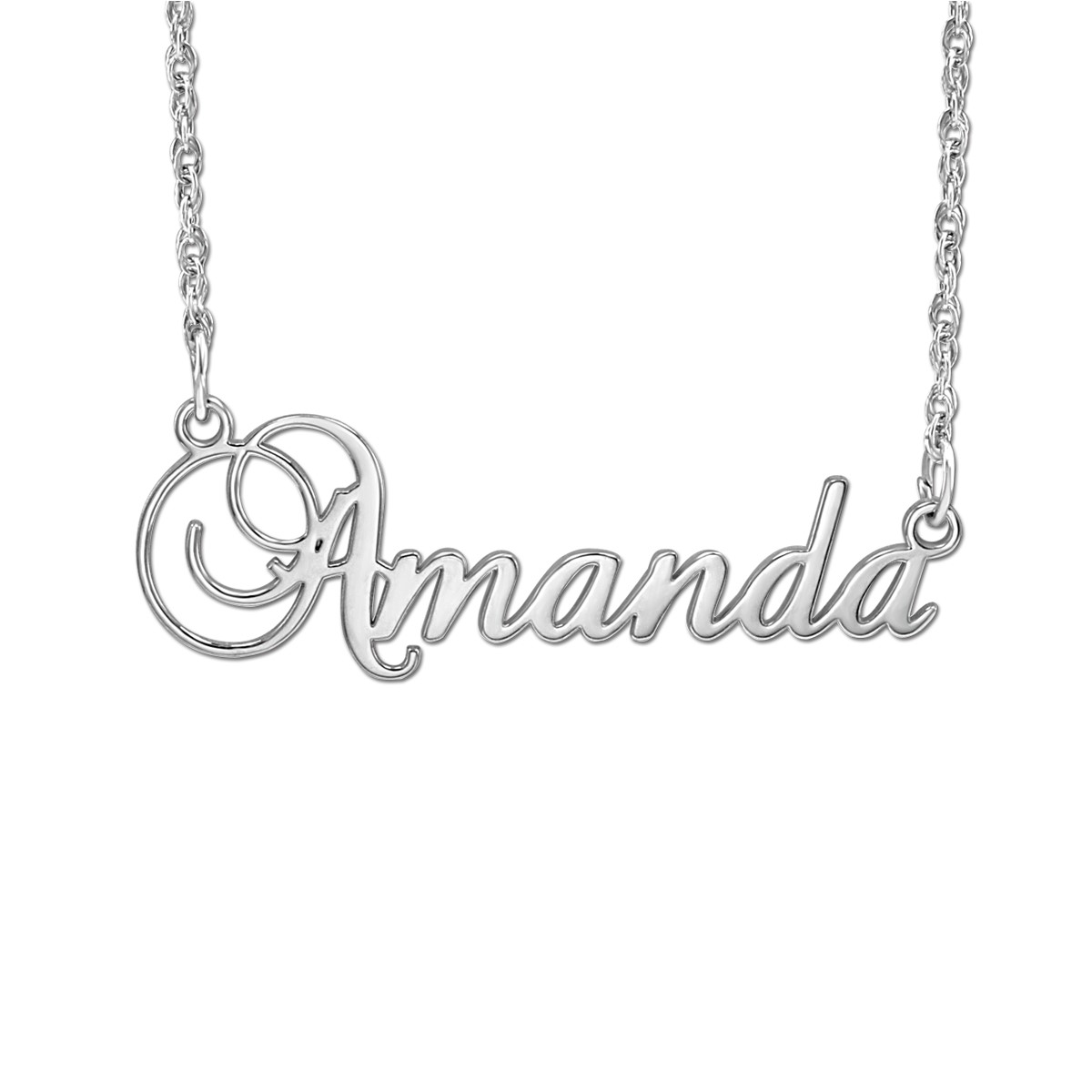 Polished Nameplate Necklaces