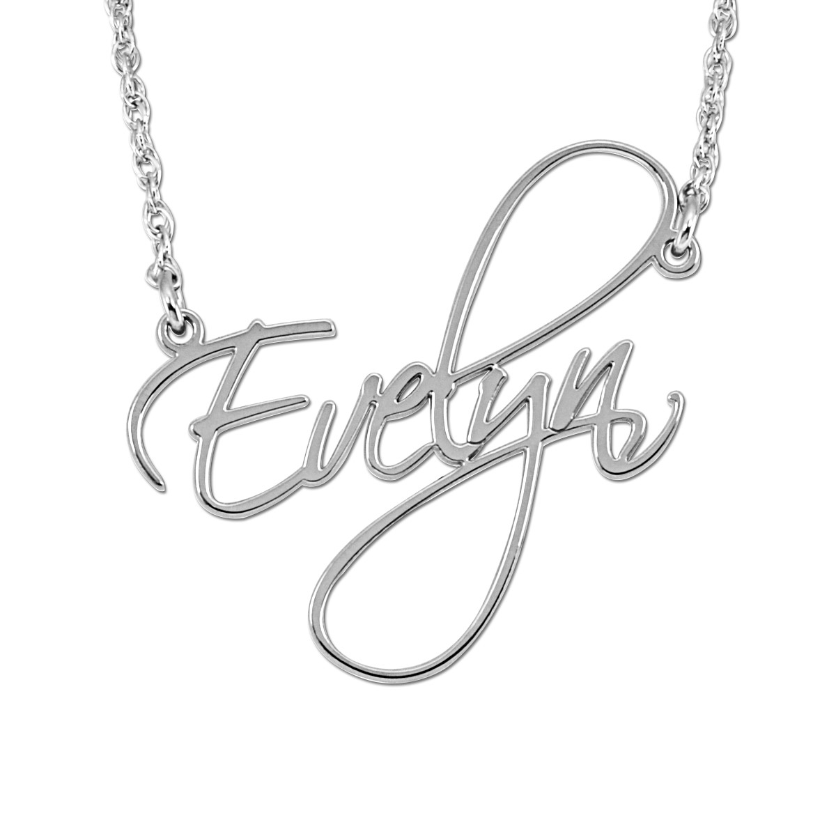 Polished Nameplate Necklaces