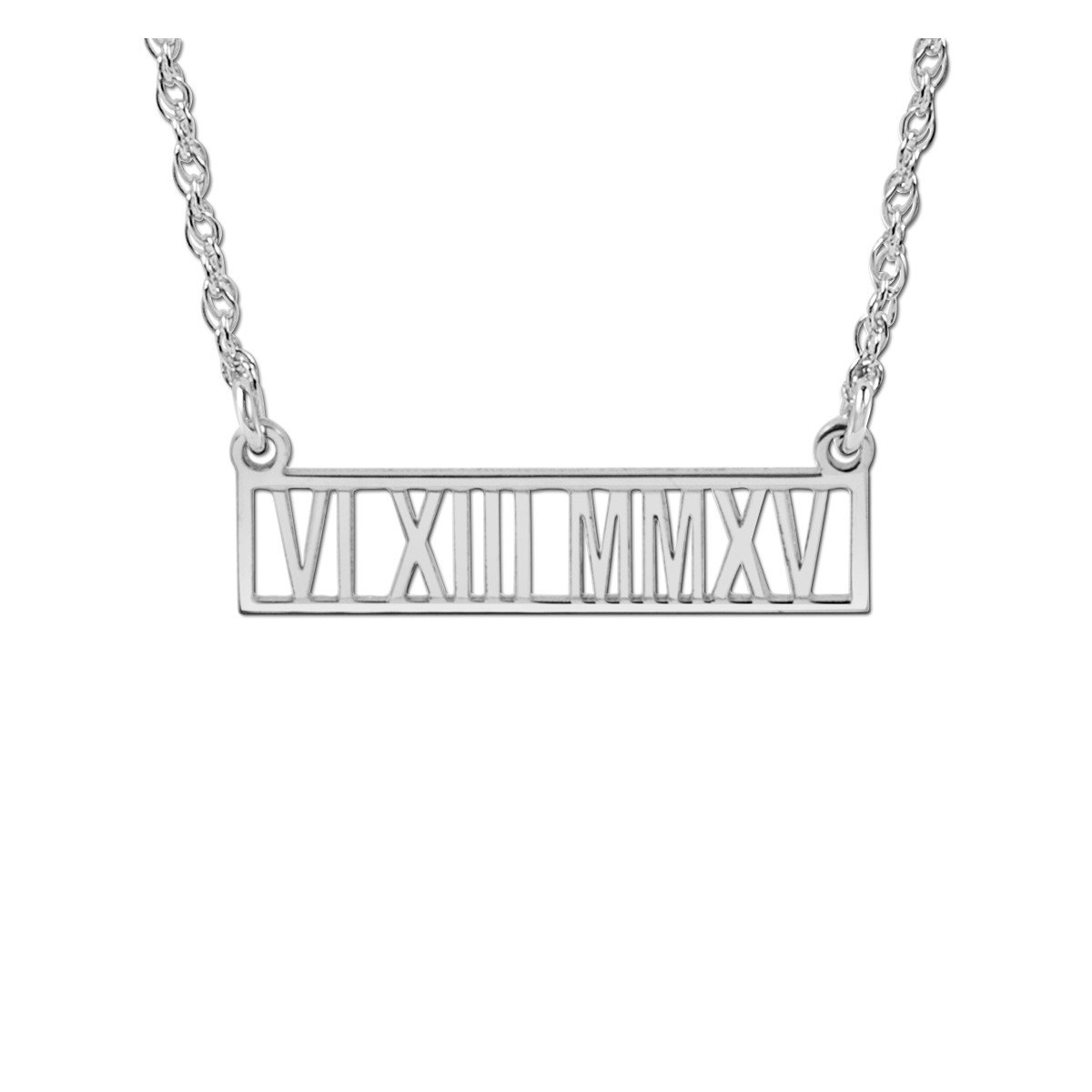 14K W 6 x 25mm Hi Polish Roman