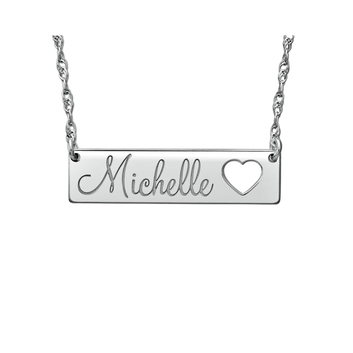 14K W 7 x 30mm Cut Out Heart P