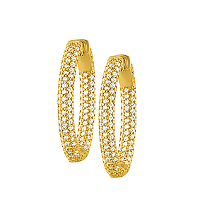 2025  30MM OVAL PAVE INSIDE OUT